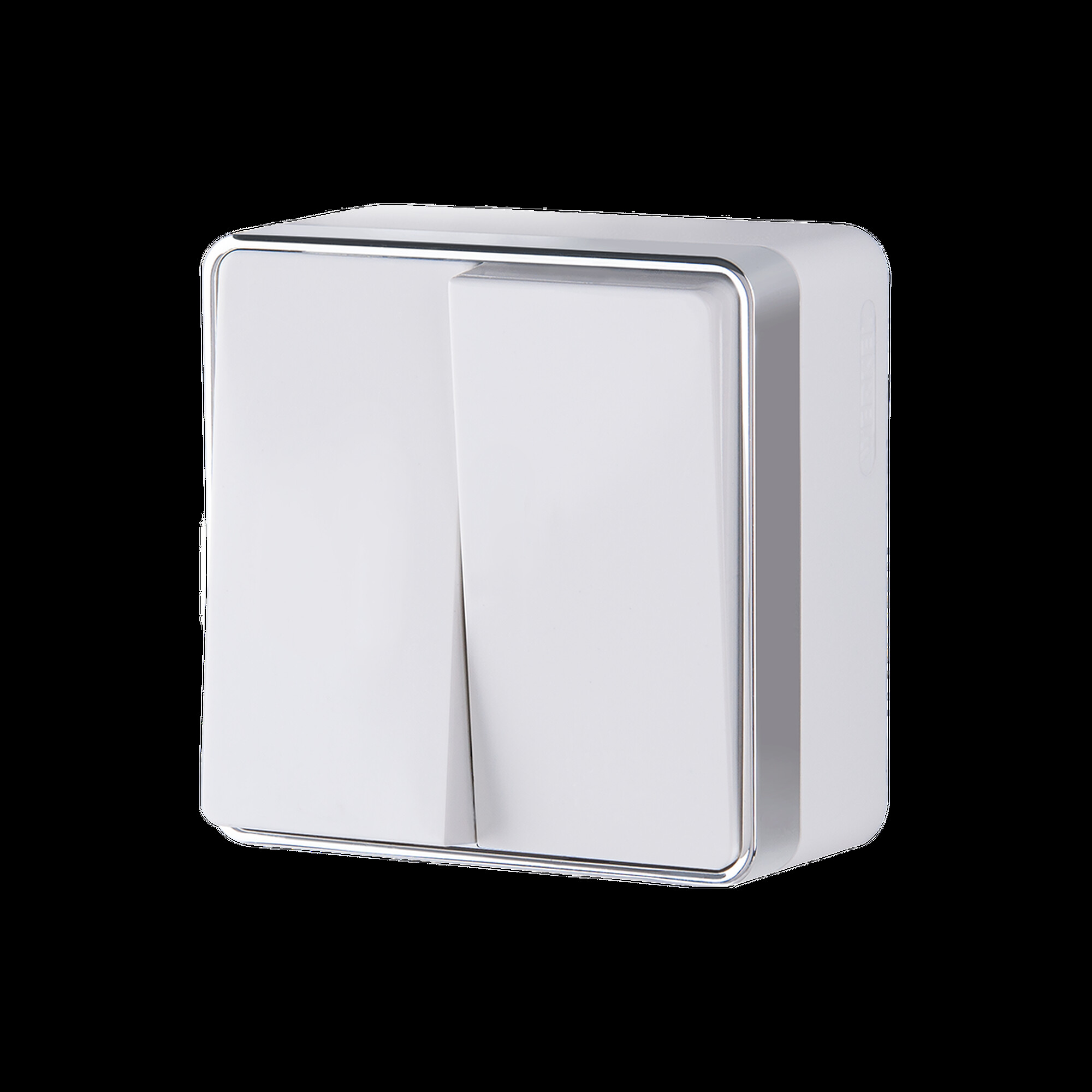 Выключатель двухклавишный (белый) Gallant / WL15-03-01 (распродажа)