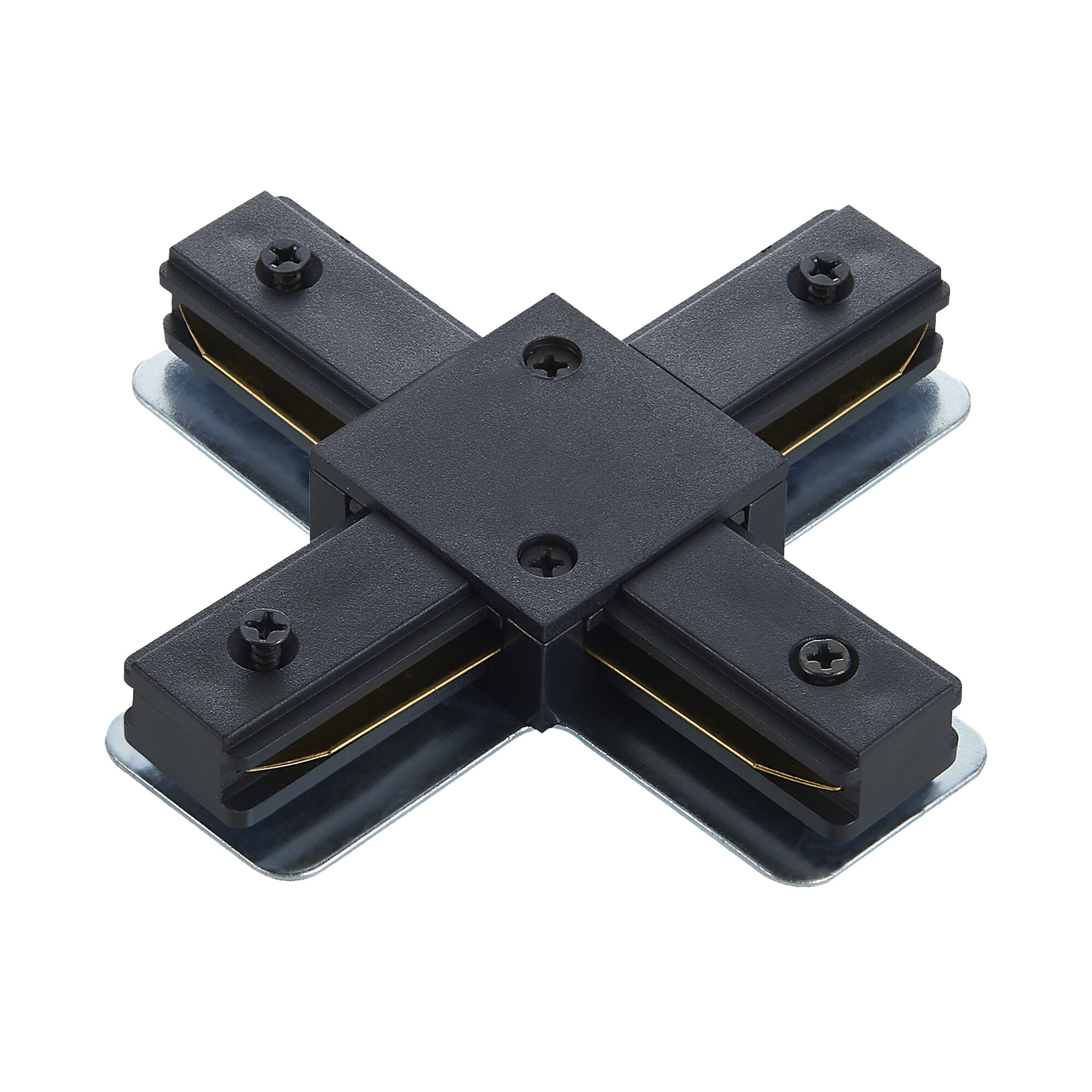 Коннектор X образный к шинопроводу однофазному Standard Чёрный SignImpress