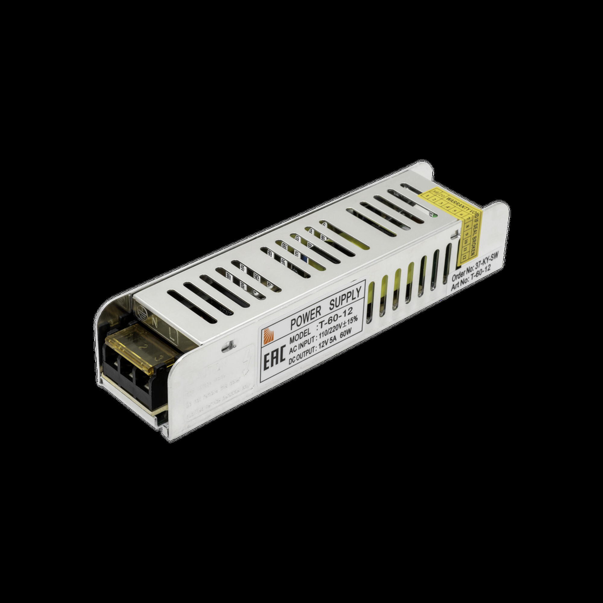 Блок питания компактный (узкий), 60 W, 12V SWG