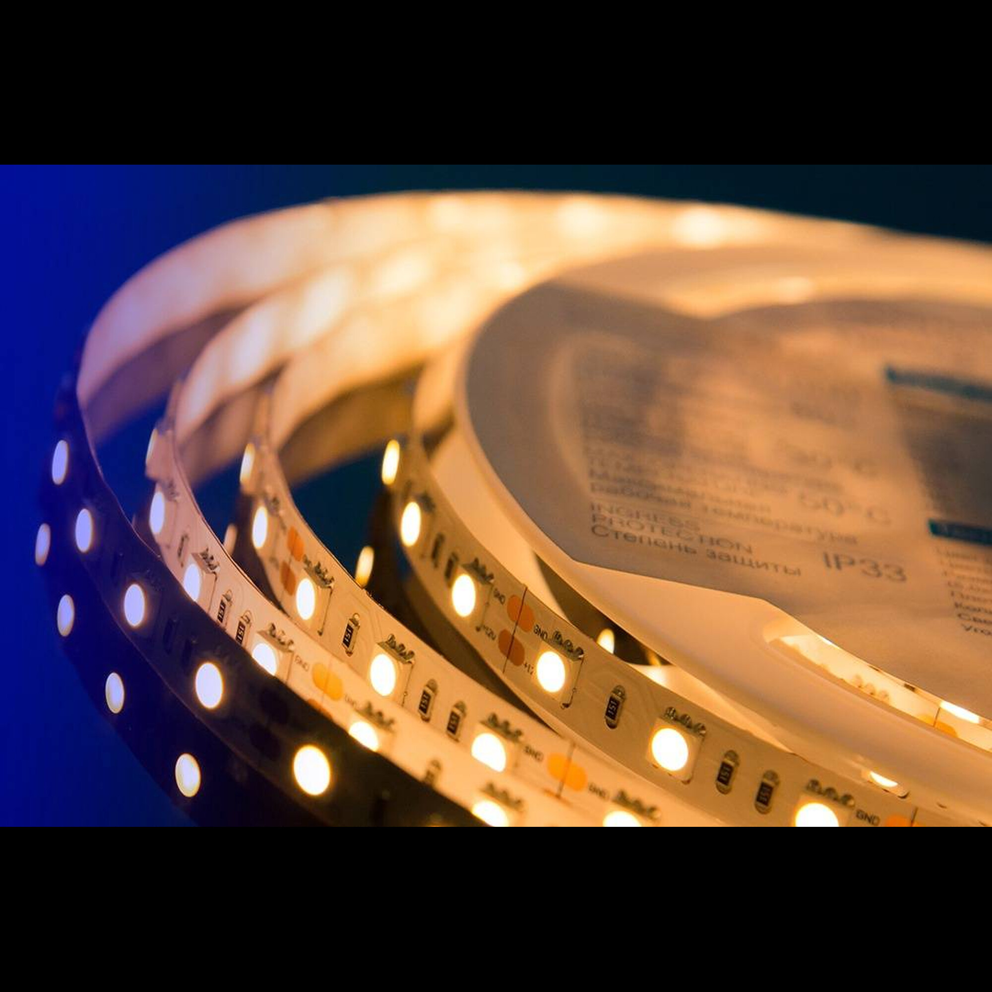 Лента светодиодная LUX5050 60LED/м 14,4Вт/м 12В IP33 Цвет:Теплый белый (2700K) (1метр) SWG