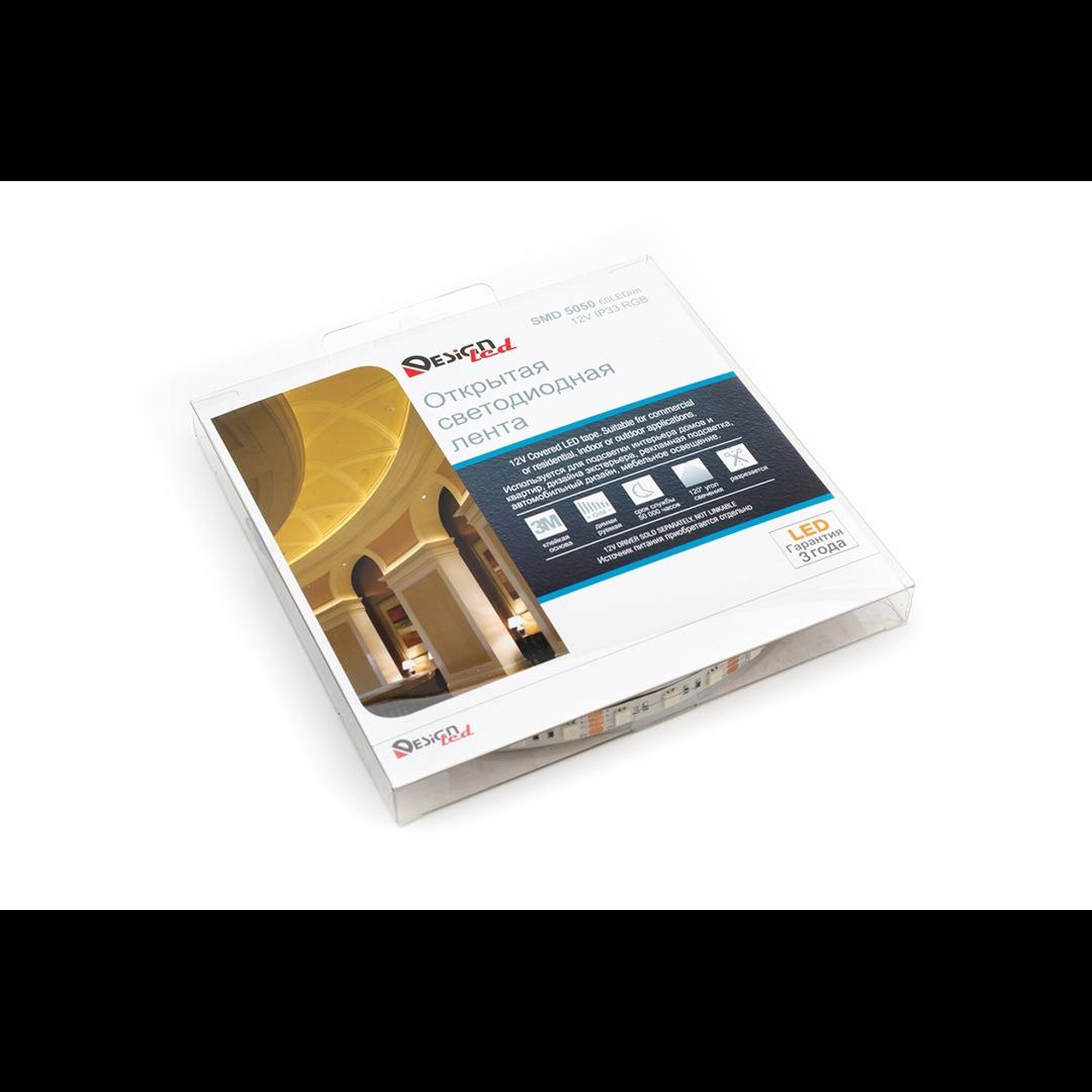 Лента светодиодная LUX5050 60LED/м 14,4Вт/м 12В IP33 Цвет:RGB (K) (1метр) SWG