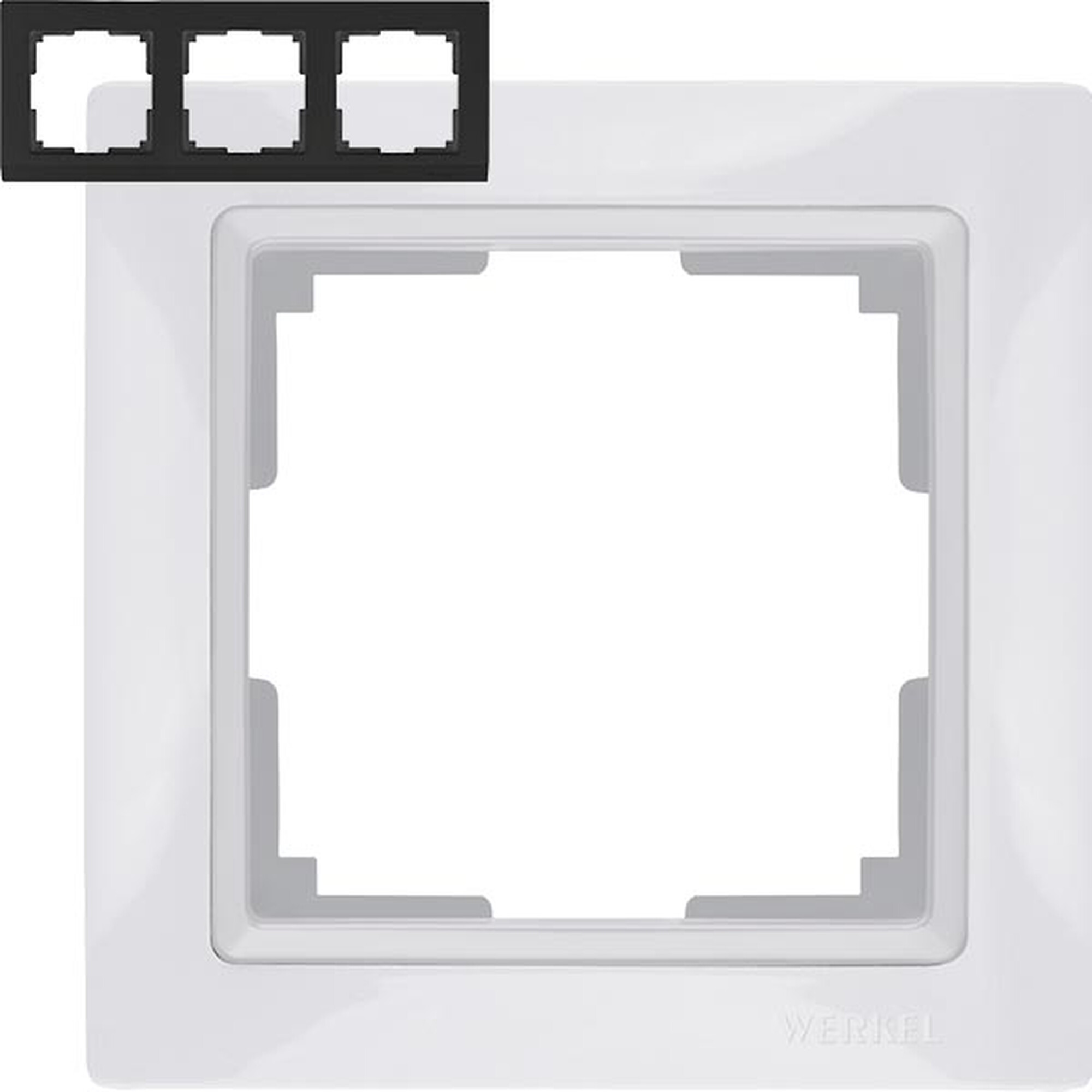 Рамка на 3 поста (белый, basic) / WL03-Frame-03 (распродажа)