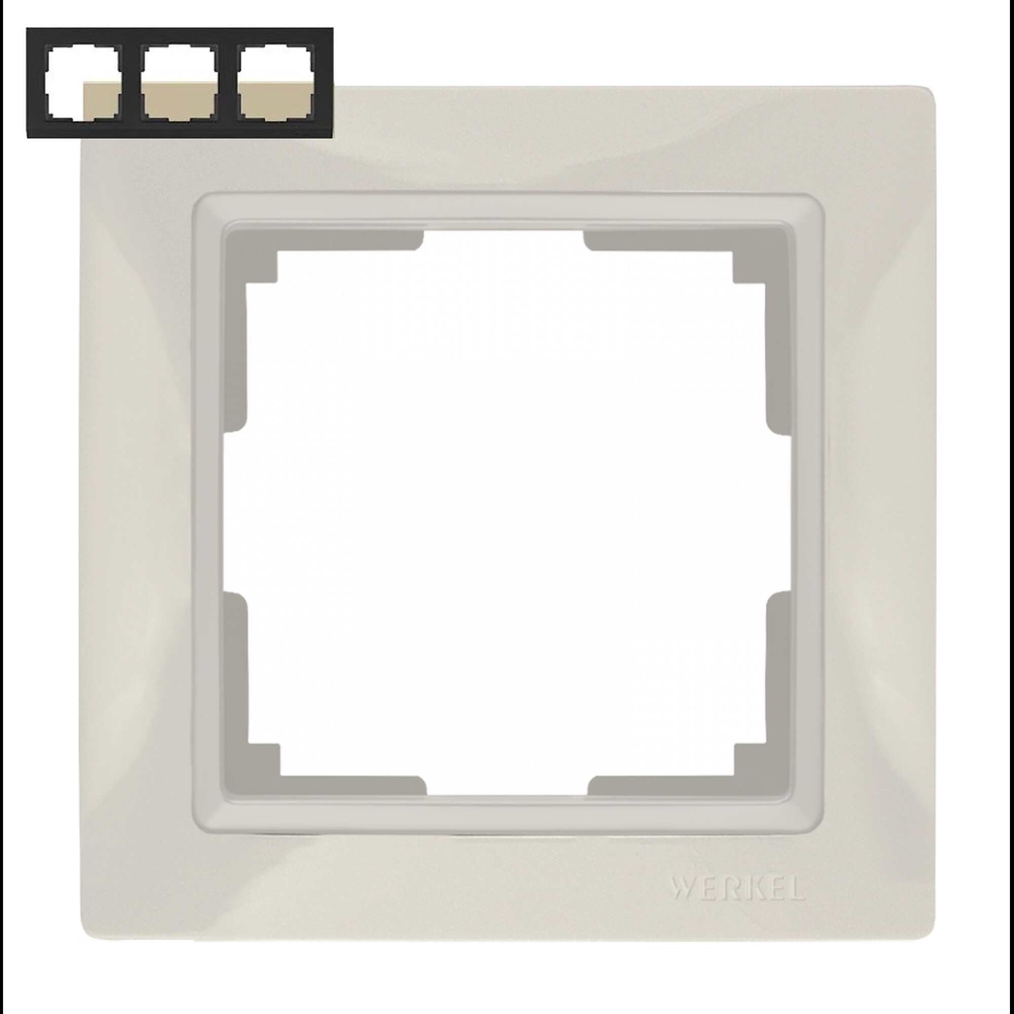 Рамка на 3 поста (слоновая кость, basic) / WL03-Frame-03 (распродажа)