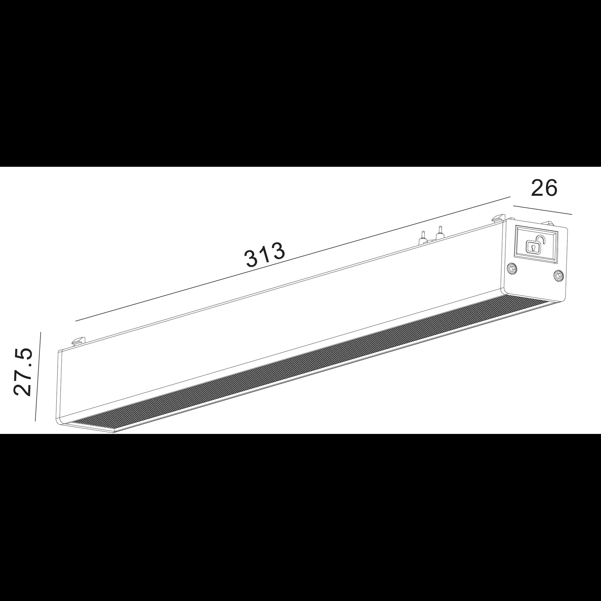 Светильник трековый SLIM, 48В 12W черный 2700-6000К DL-SLIM-DFBL-12-CCT SWG