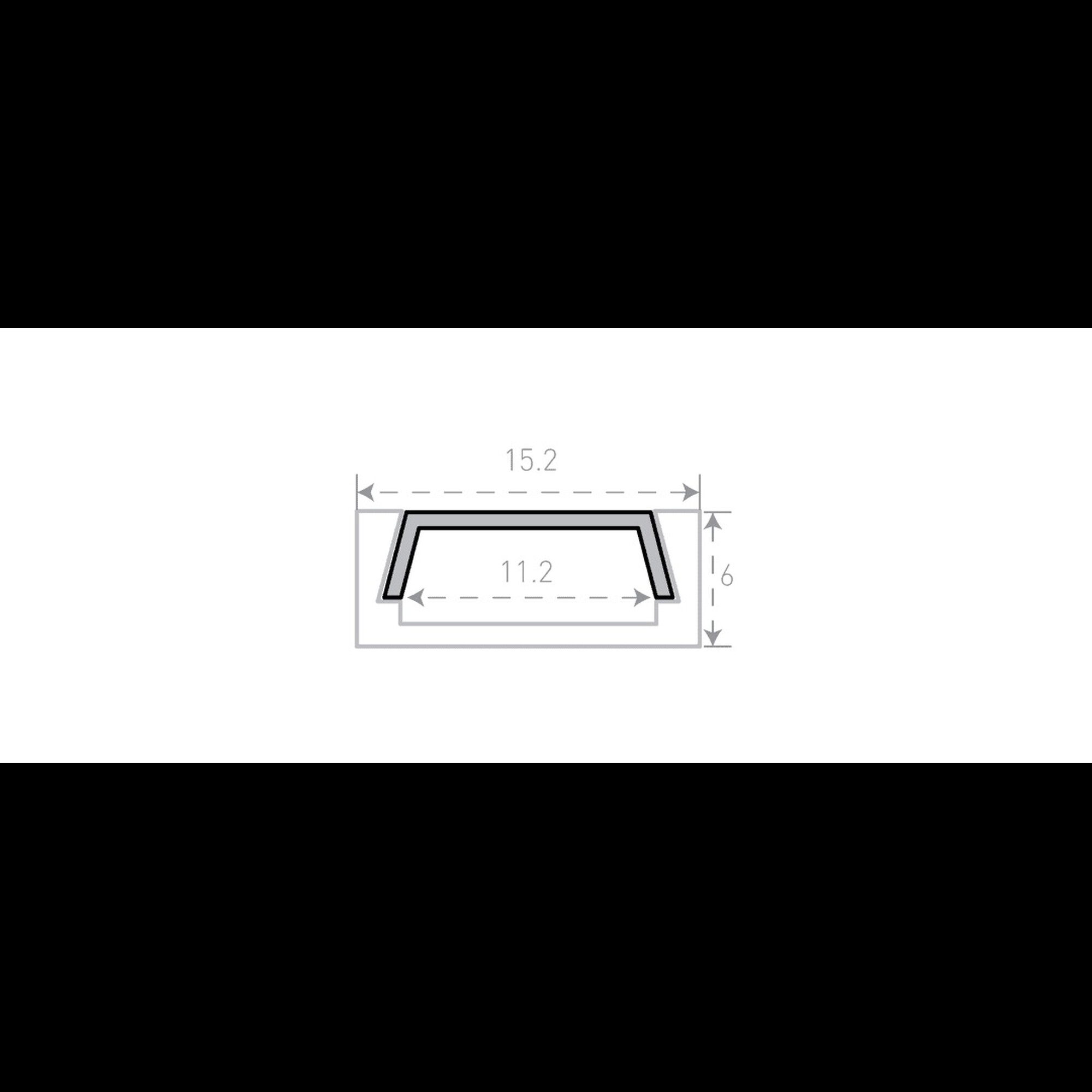 Профиль накладной алюминиевый SF-1506 (2м) (комплект) черный SWG