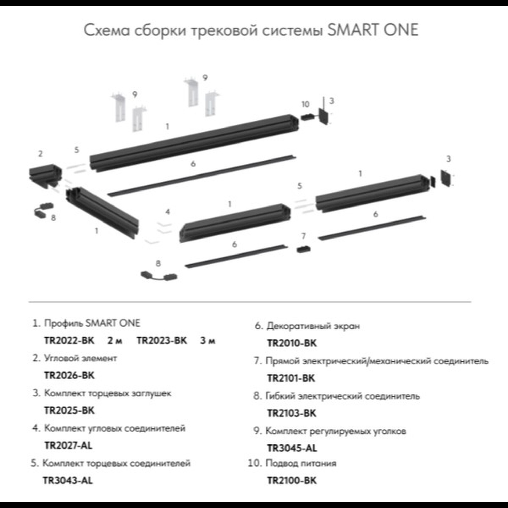 Комплект соединителей прямых SMART ONE TR3043-AL Denkirs
