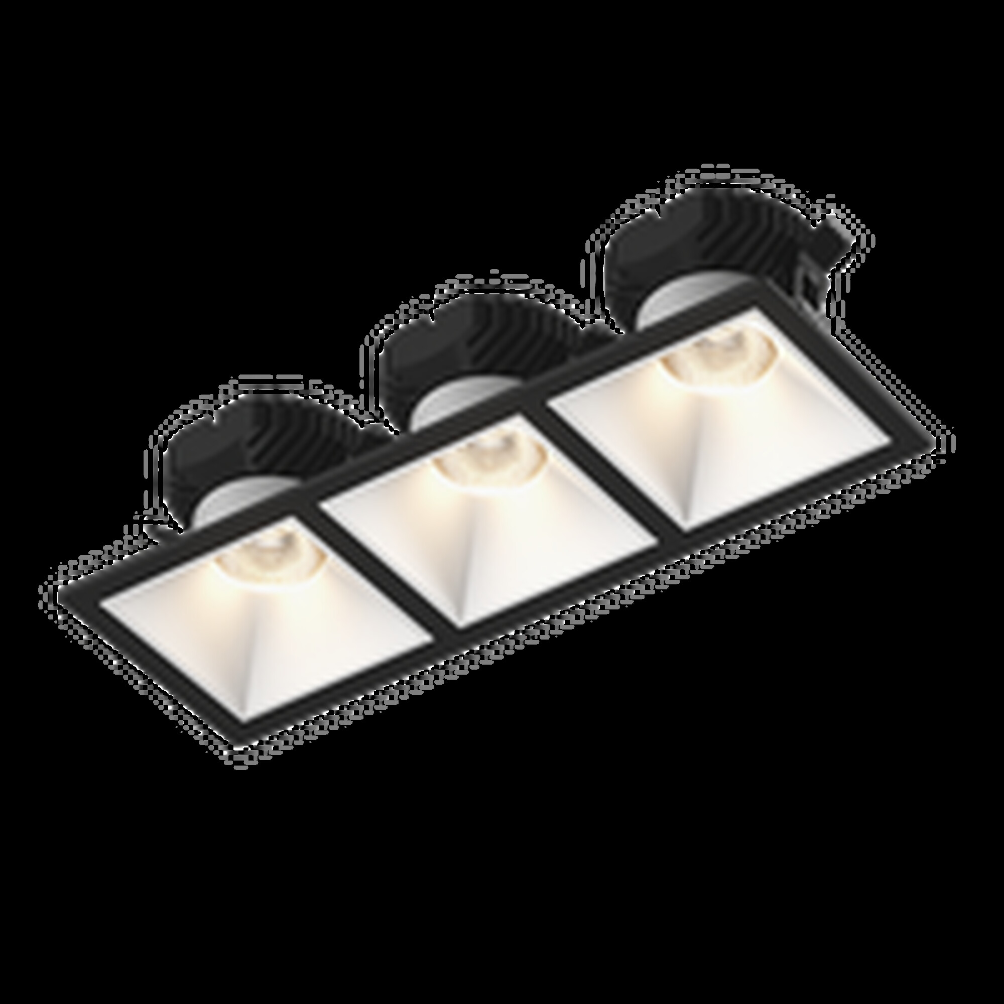 Рамка тройная квадрат для COMBO 3, черная SWG