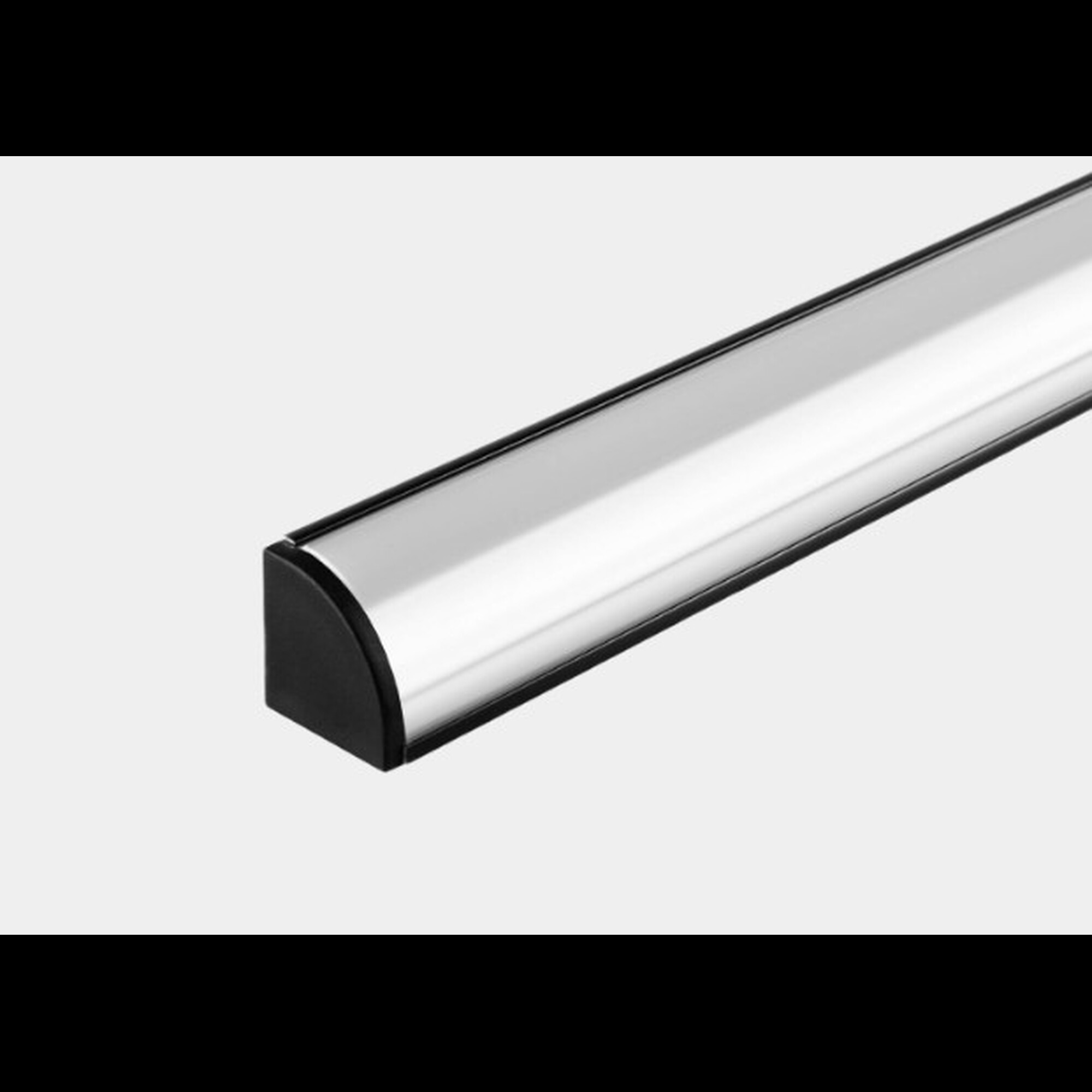 Профиль угловой накладной алюминиевый BEST SF-1616 (2м) (комплект) черный SWG