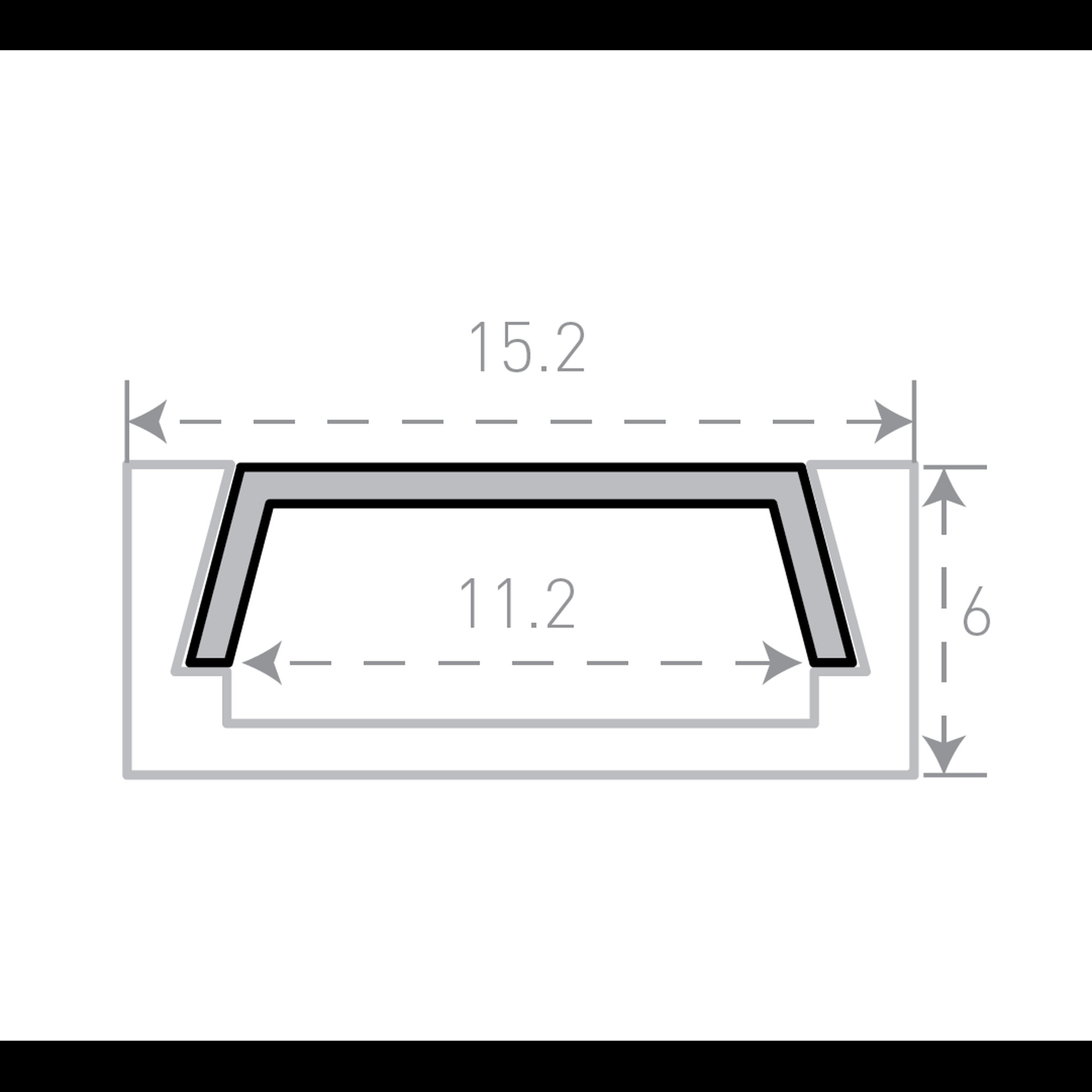 Профиль накладной алюминиевый SF-1506 (2м) (комплект) SWG