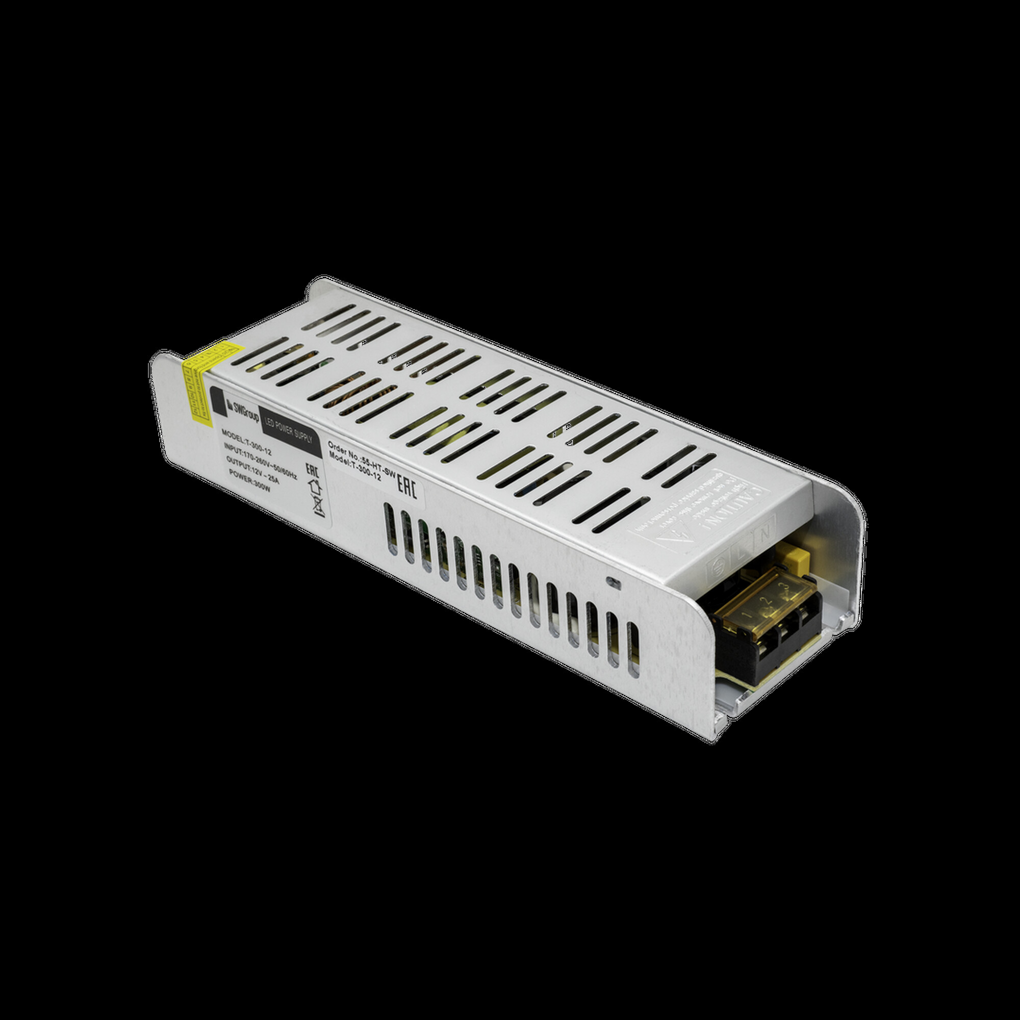 Блок питания компактный (узкий), 300 W, 12V SWG