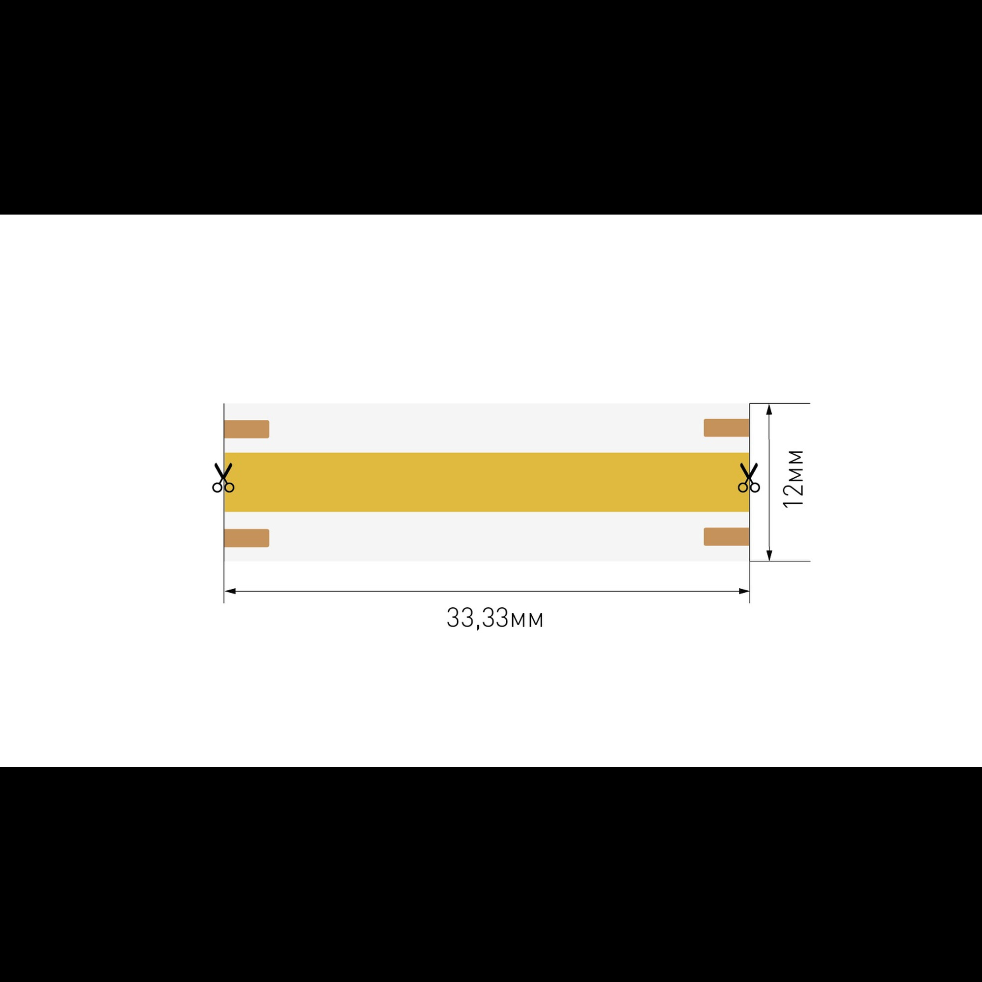 Лента светодиодная 4 в 1 ПРО COB, 840 LED/м, 18 Вт/м, 24В , IP20, Цвет: RGBNW (1м.) SWG 