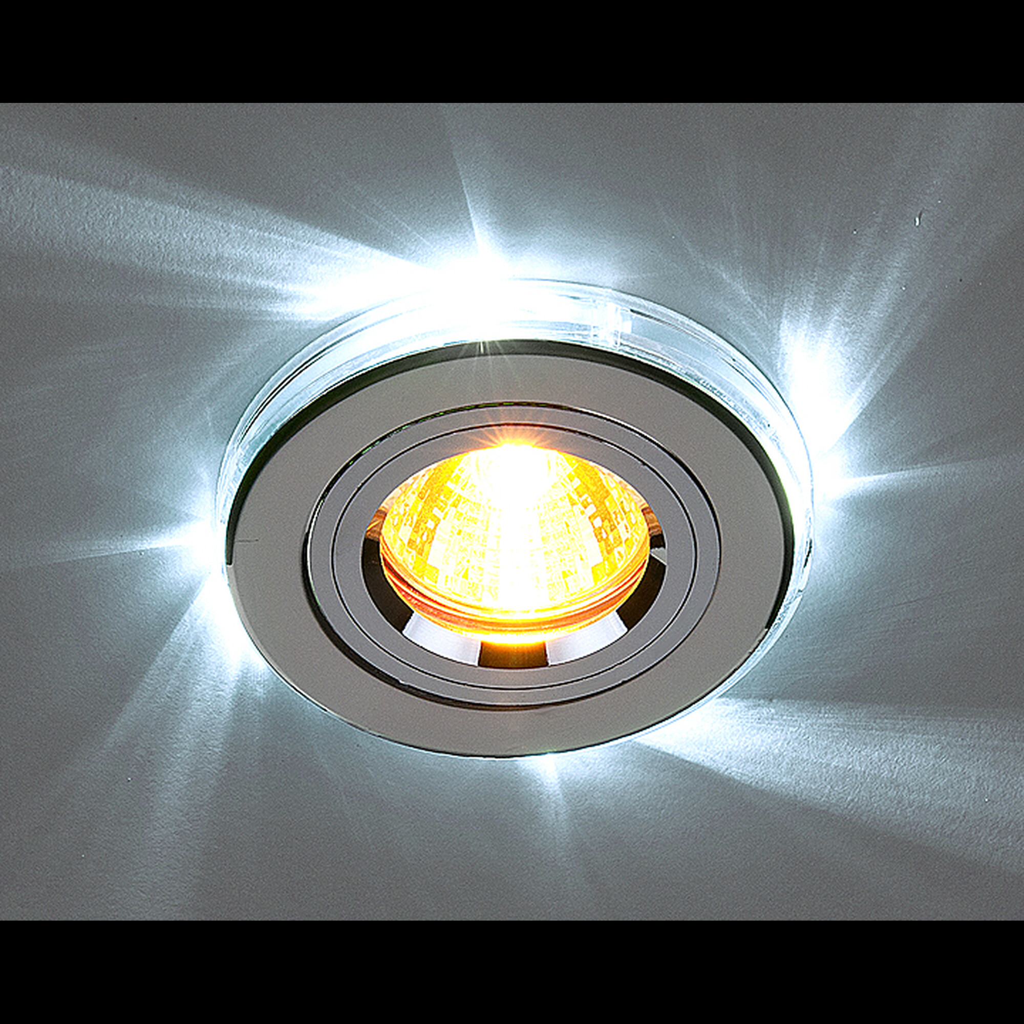 Светильник встраиваемый с подсветкой 2060 MR16 хром/мульти Elektrostandard (распродажа)