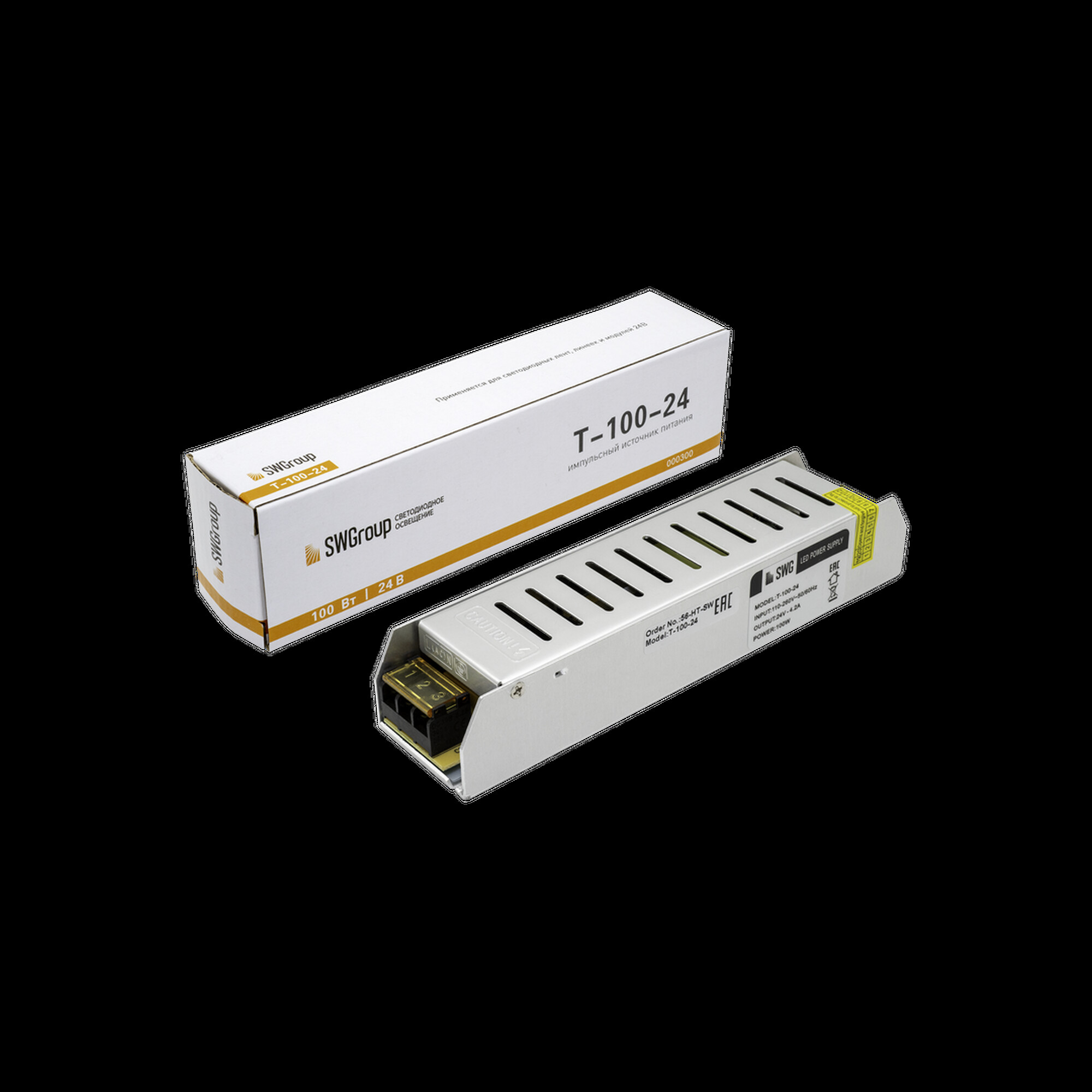 Блок питания компактный (узкий), 100 W, 24V SWG