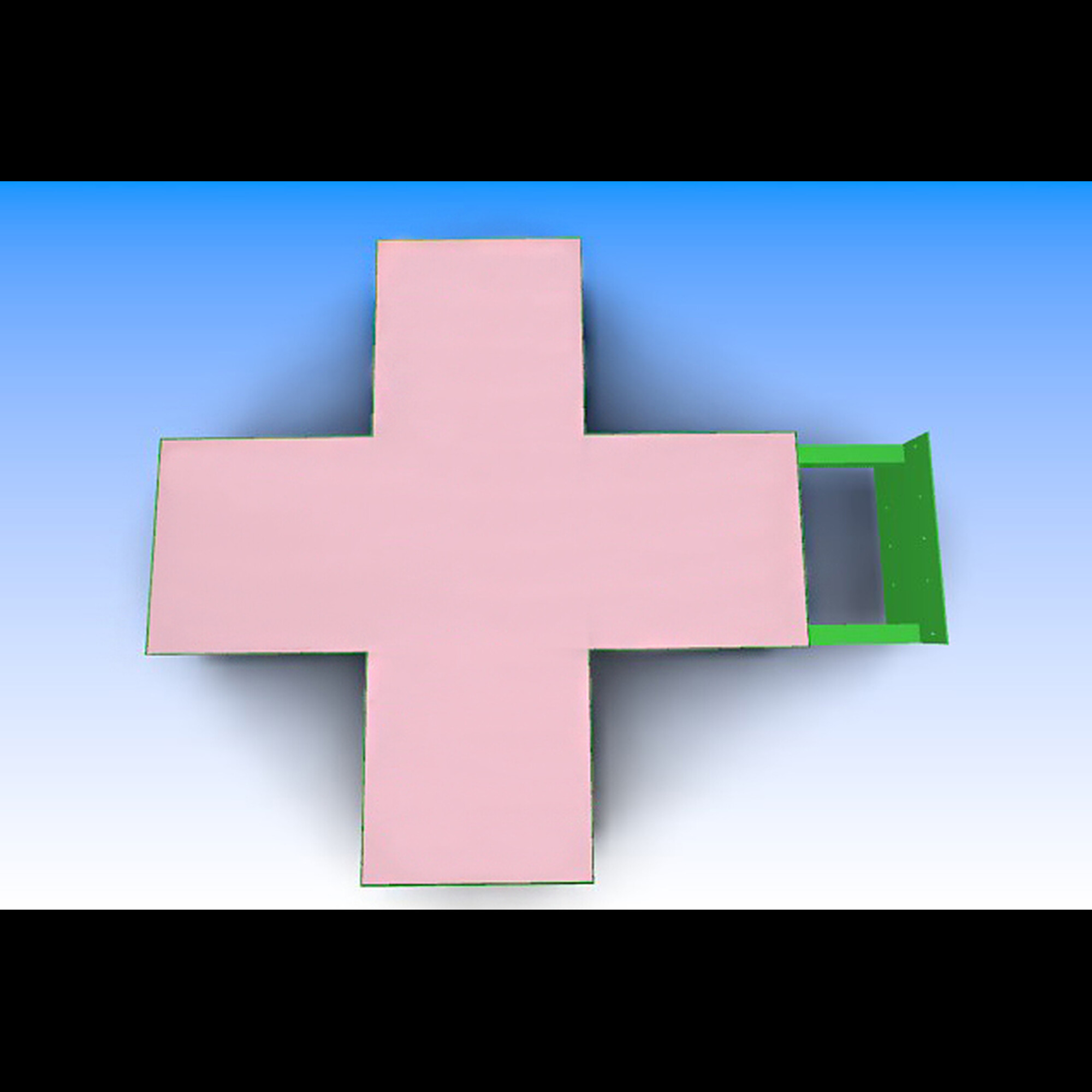 Крест аптечный светодиодный двухсторонний с шагом пикселей 8мм SignImpress