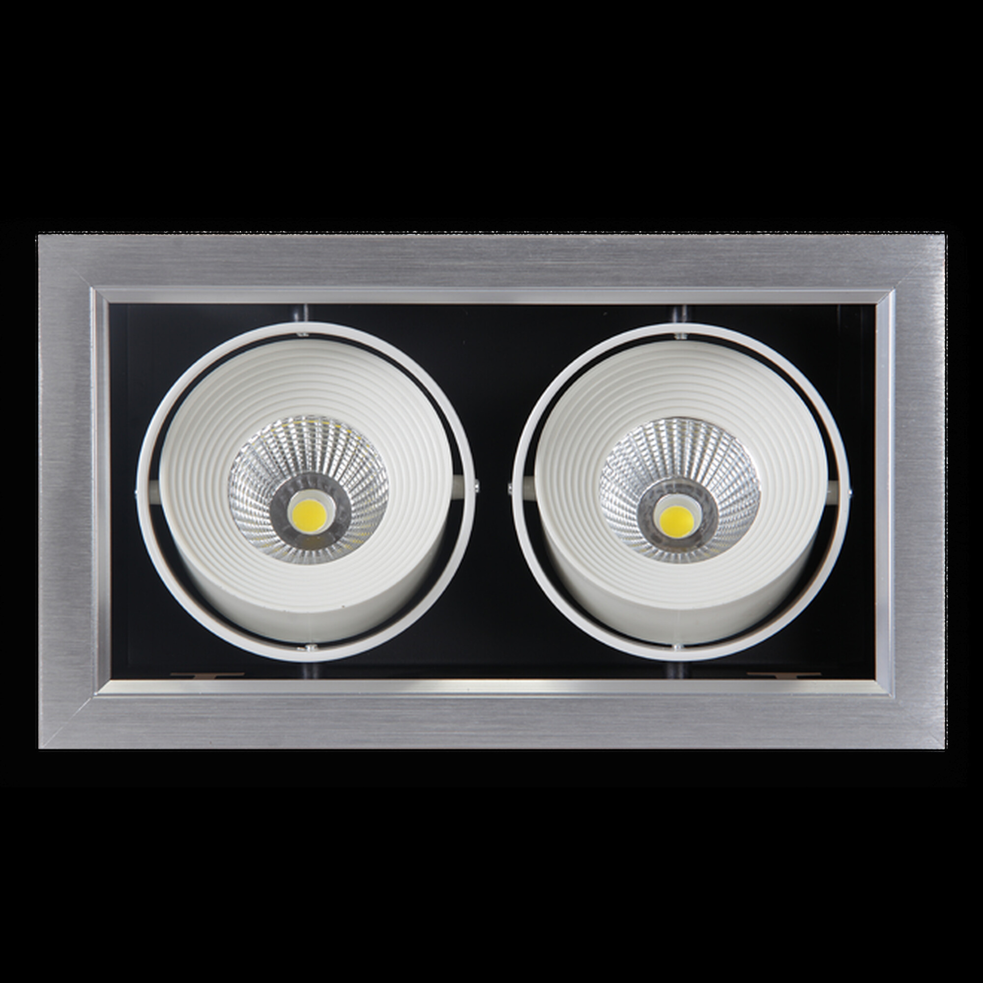 Светильник встраиваемый квадрат поворотный PSP- S 112 2*9W 4000K 24* GREY карданный IP 40 Jazzway (распродажа)