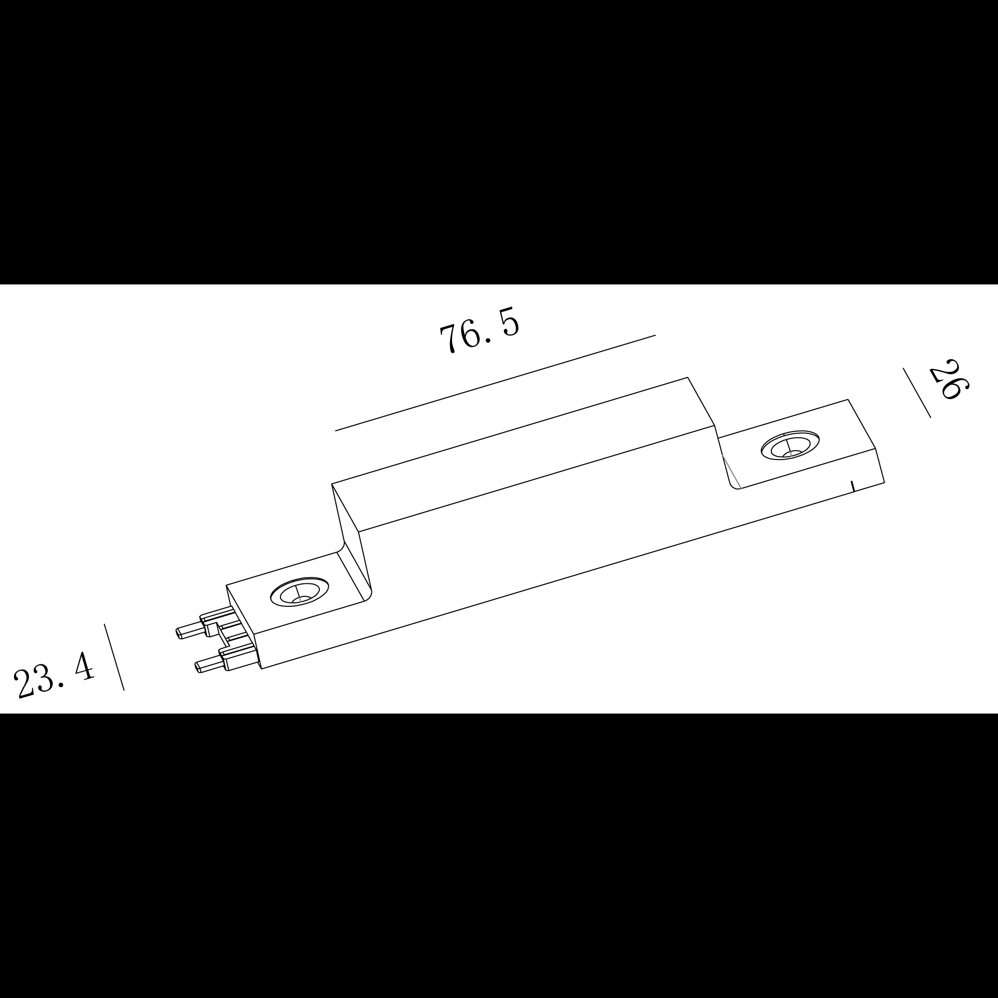 Ввод питания системы SLIM черный CN-SLIM-BL-PW SWG