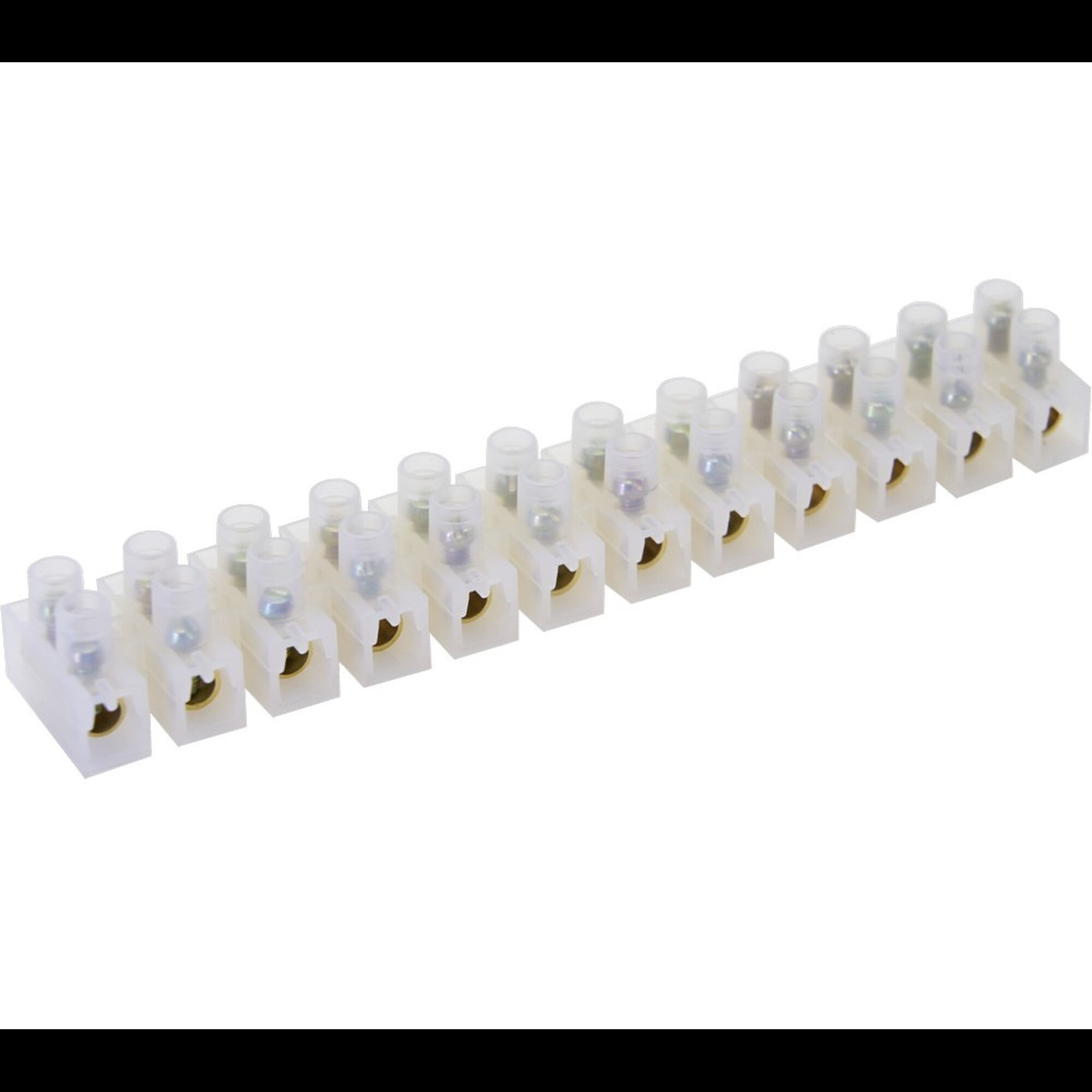 Колодка клеммная винтовая, линейка 12 штук, полиэтилен LD227-10A  Feron