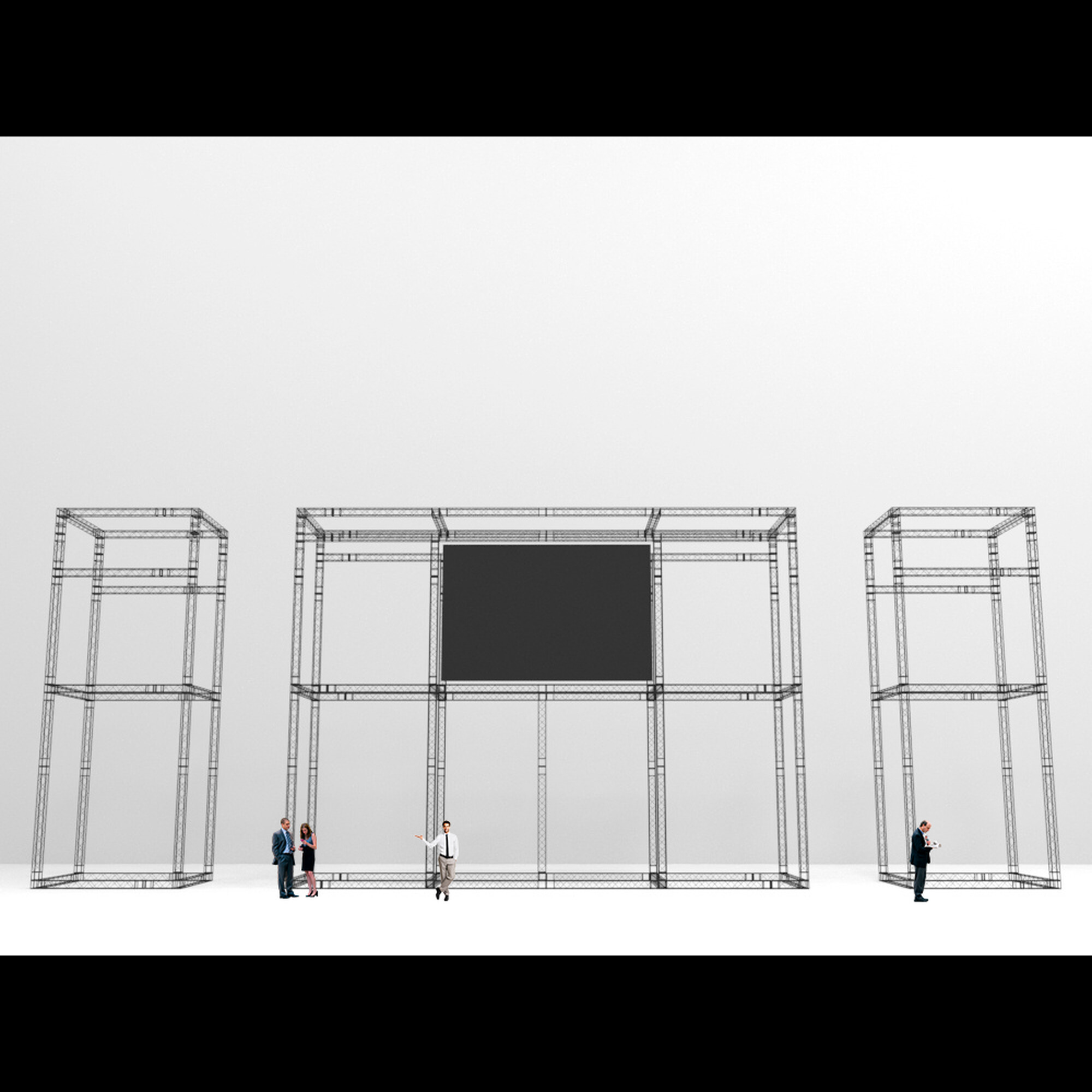 Фермы металл Line 12*12*150cm, черный, SignImpress