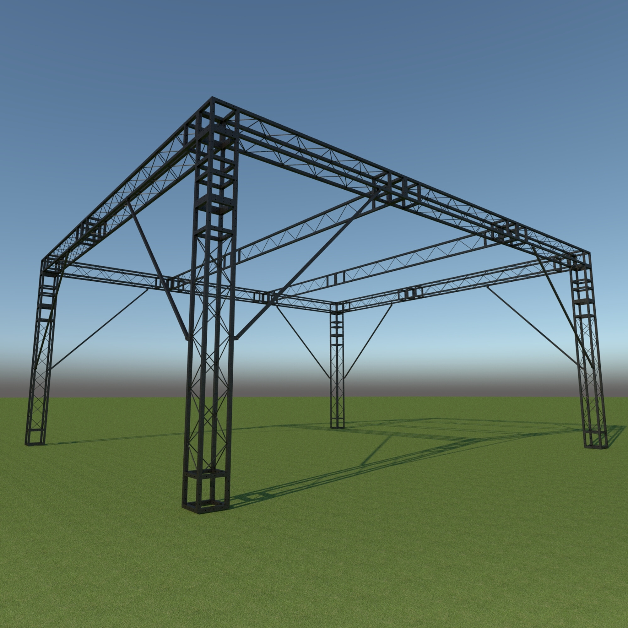 Фермы металлические Line 22*22*150cm, цвет черный, SignImpress