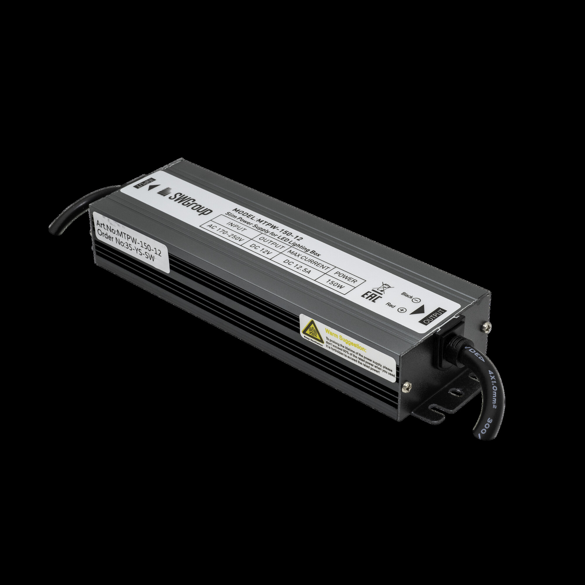 Блок питания MINI Al TPW, 150 W Влагозащитный, 24 V SWG