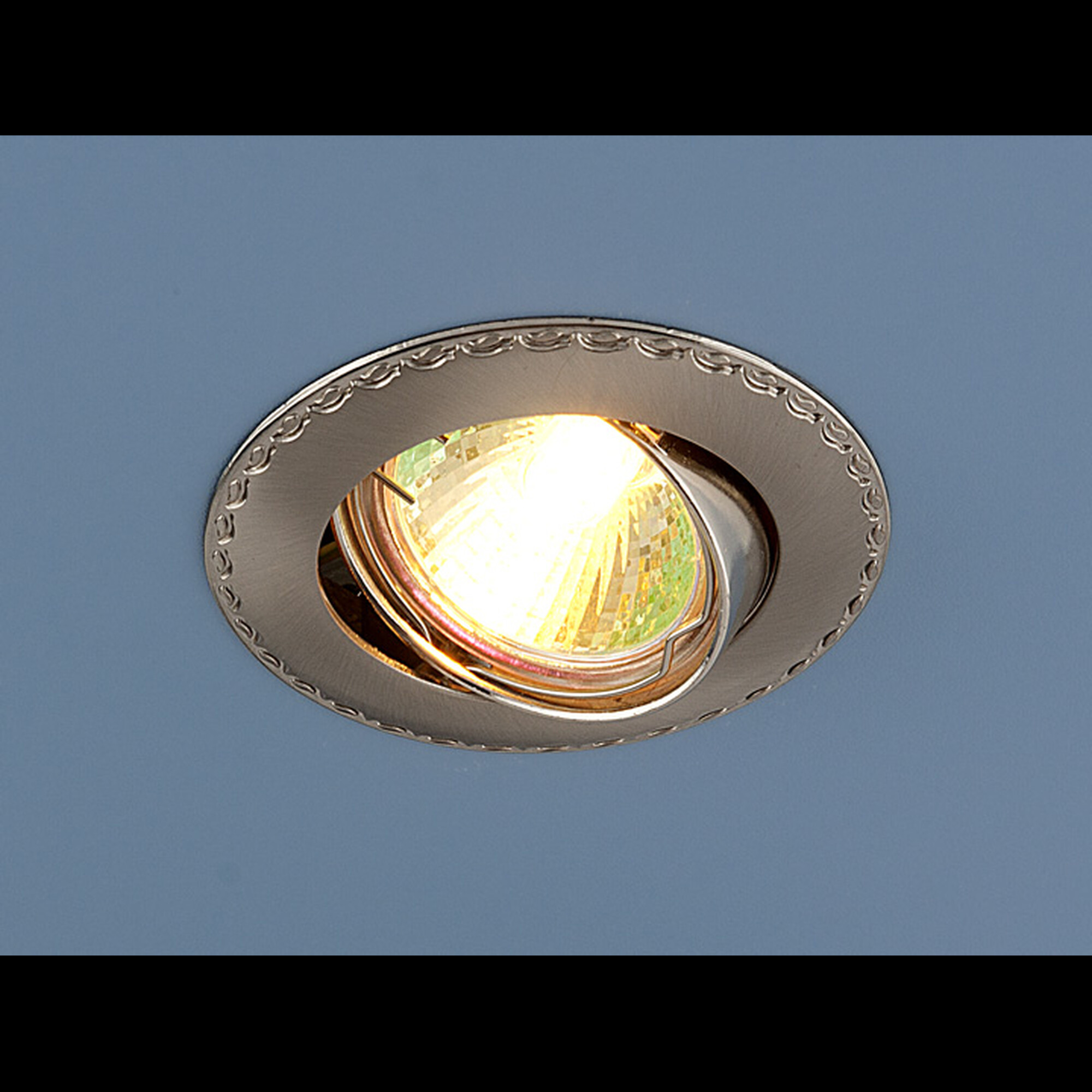 Светильник встраиваемый поворотный 635 MR16 перфорация сатин никель/никель ES (распродажа)