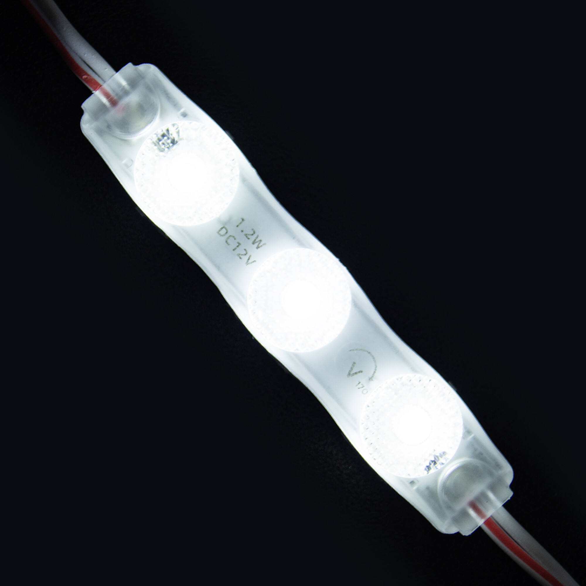 Модуль светодиодный 7014 3 SMD 2835 1,2Вт 110Лм 6000К-6500К (с линзой 170) 3M - 1шт. SignImpress