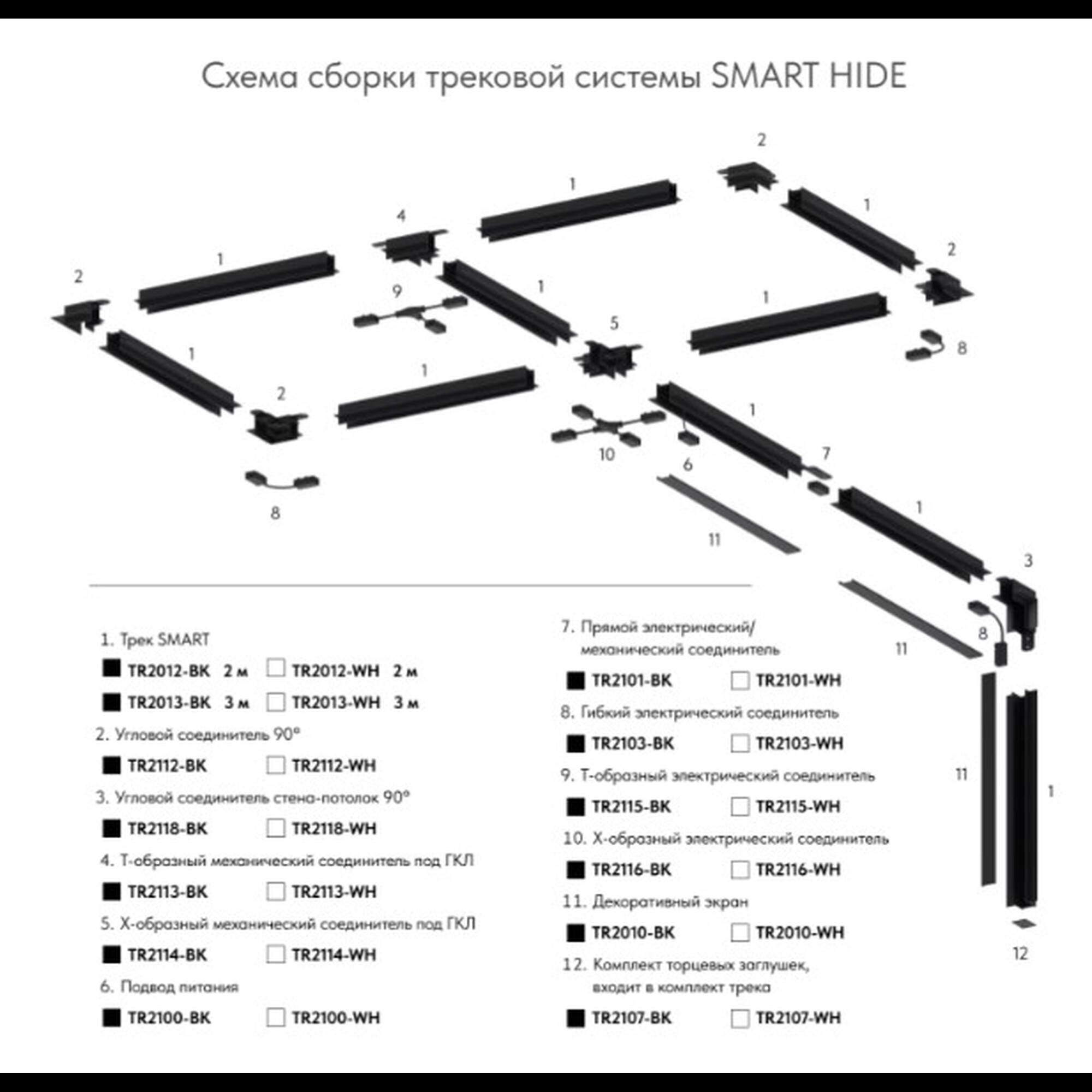 Прямой соединитель SMART ONE TR2101-BK Denkirs
