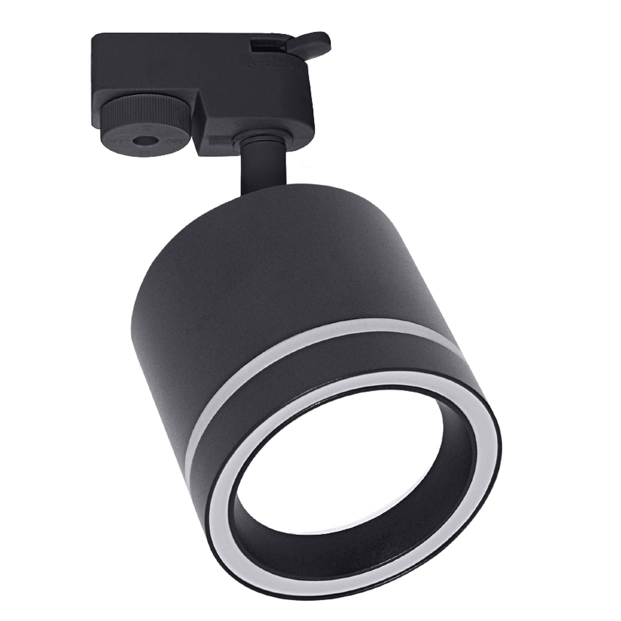 Светильник трековый однофазный наклонный под лампу GX53 с акрилом 020102 Чёрный SignImpress