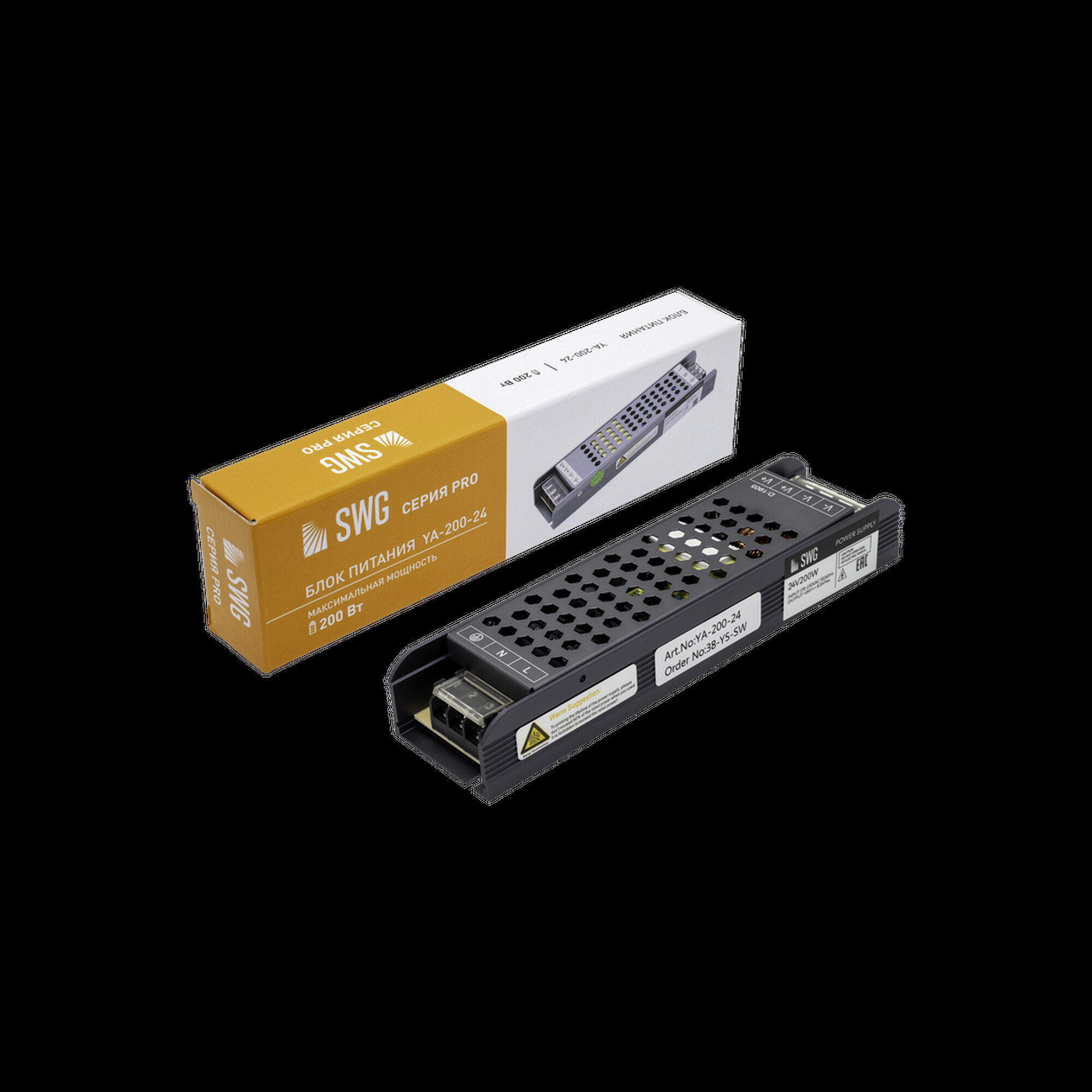 Блок питания LUX компактный, 24В, 200Вт, IP20 SWG