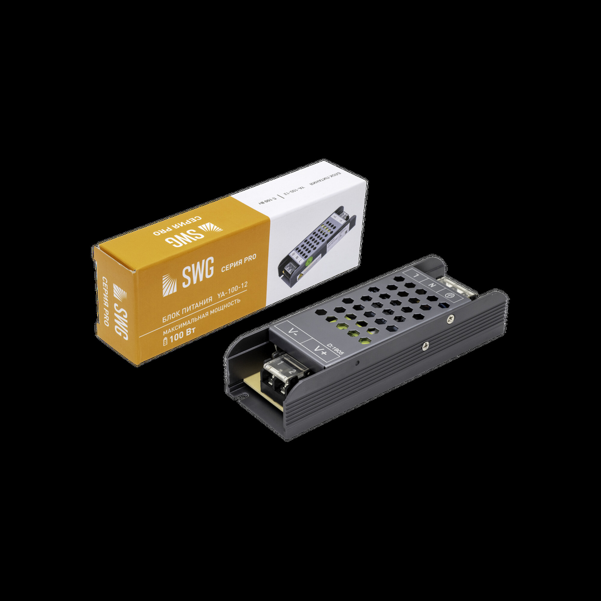 Блок питания LUX компактный, 12В, 100Вт, IP20 SWG