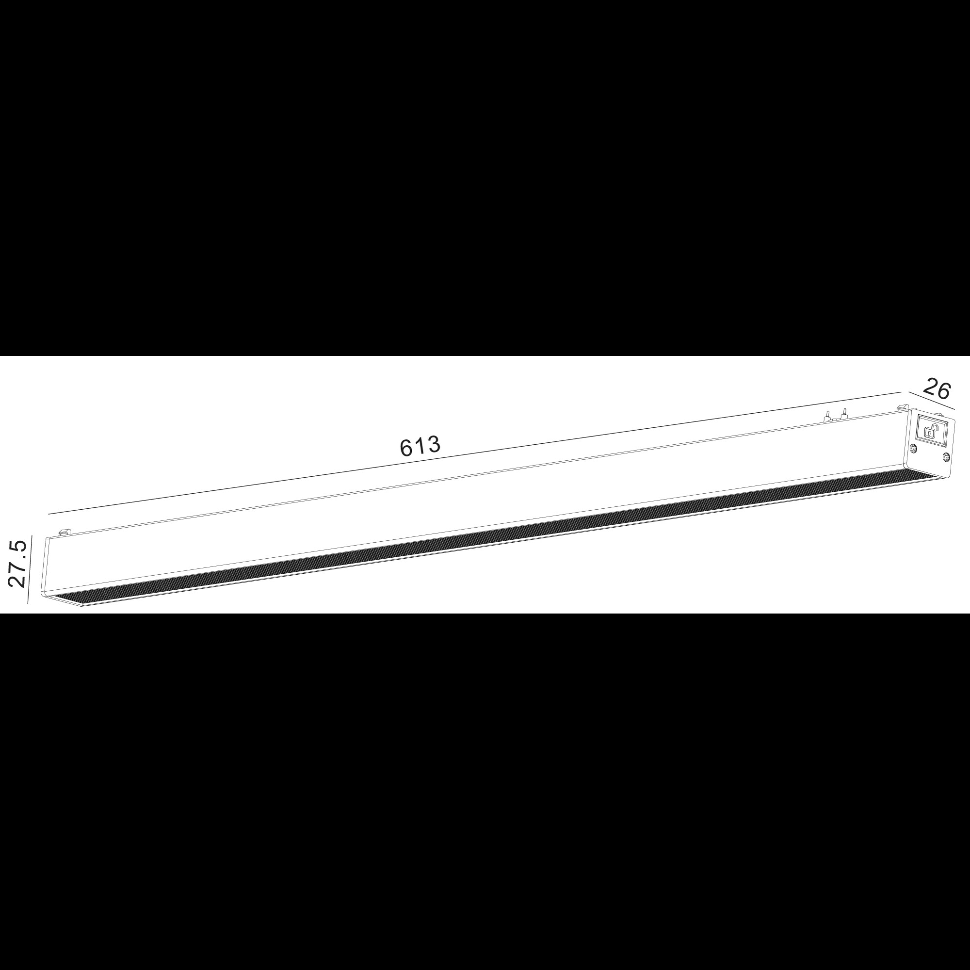 Светильник трековый SLIM, 48В 24W черный 2700-6000К DL-SLIM-DFBL-24-CCT SWG