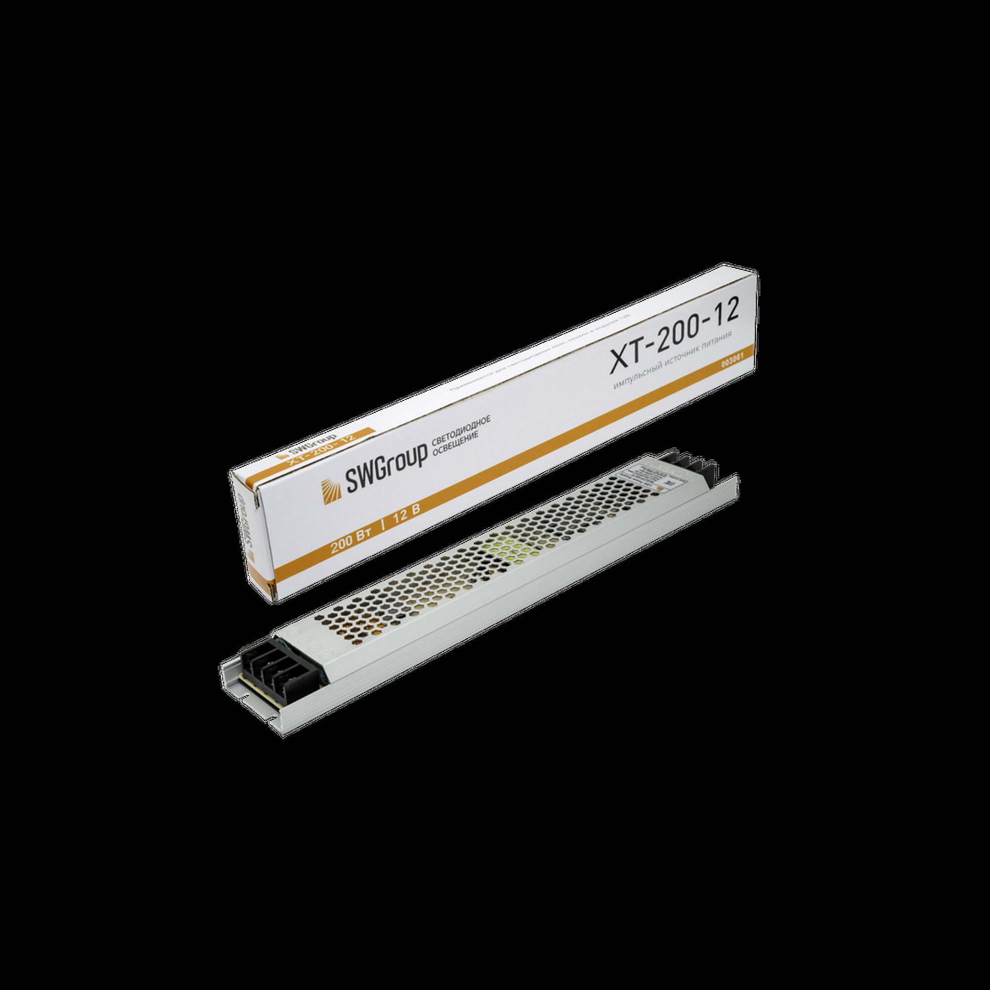 Блок питания ультратонкий в мет.ком корпусе, IP20, 200W, 12V SWG
