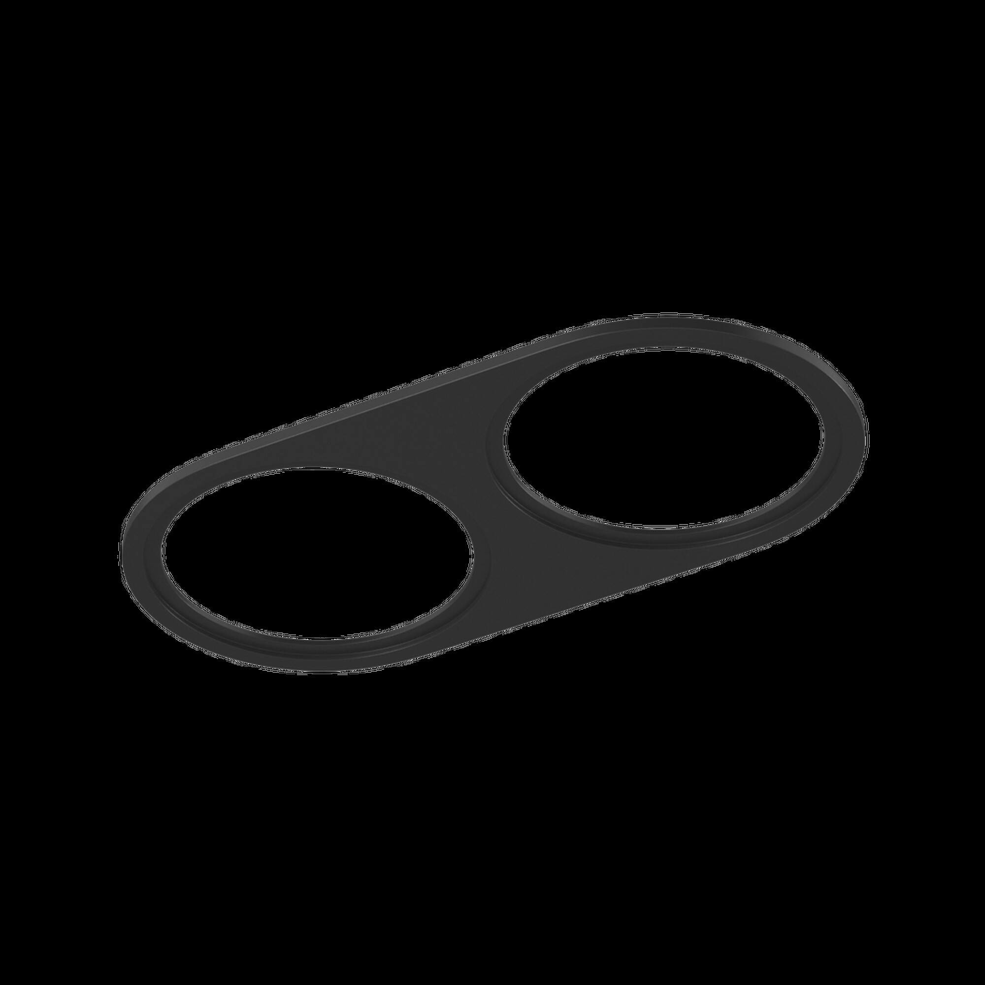 Рамка двойная круг для COMBO 1, черая SWG