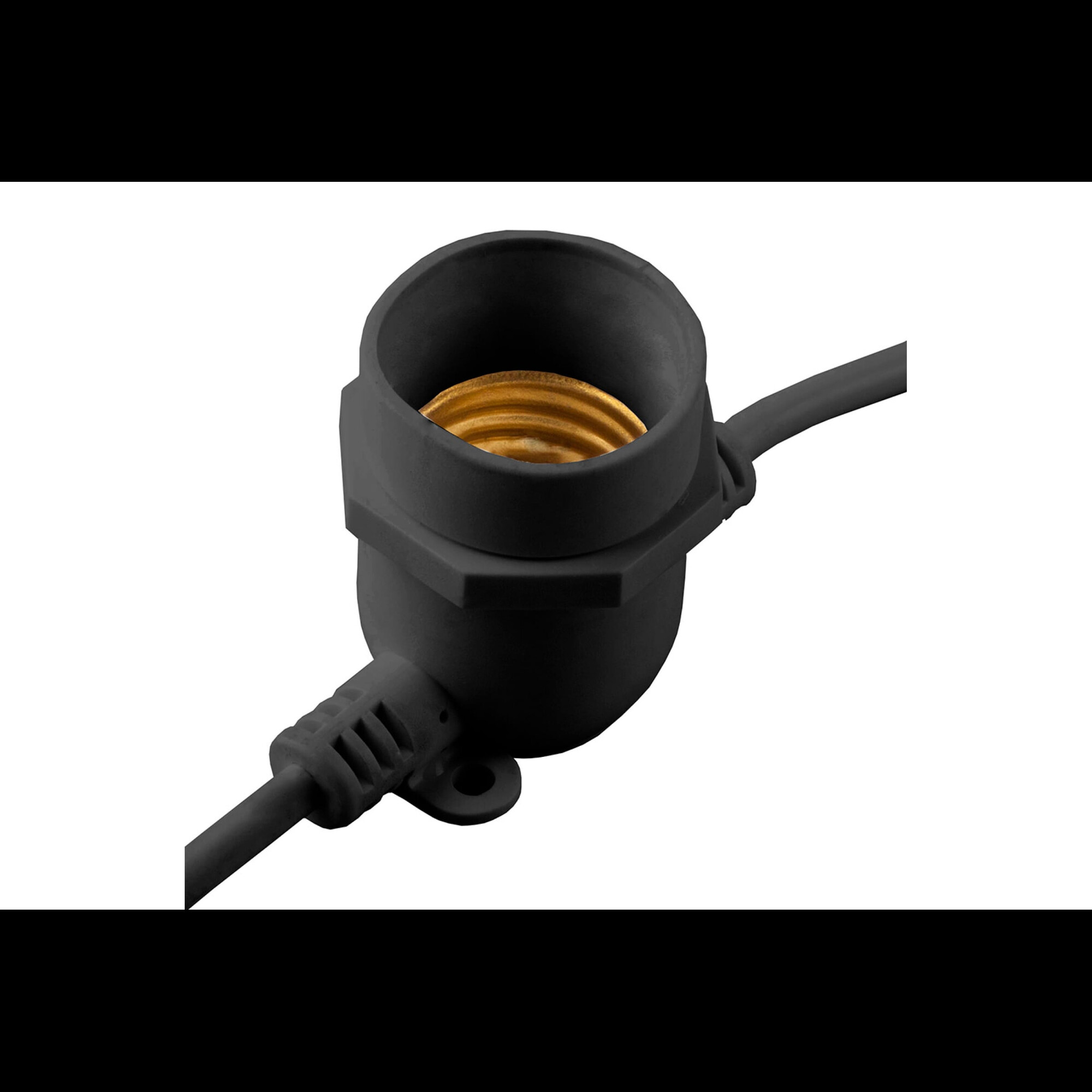 Гирлянда светодиодная Е27 чёрный, шаг 50см, IP65, 8м (3м сетевой шнур), CL50-8 Feron