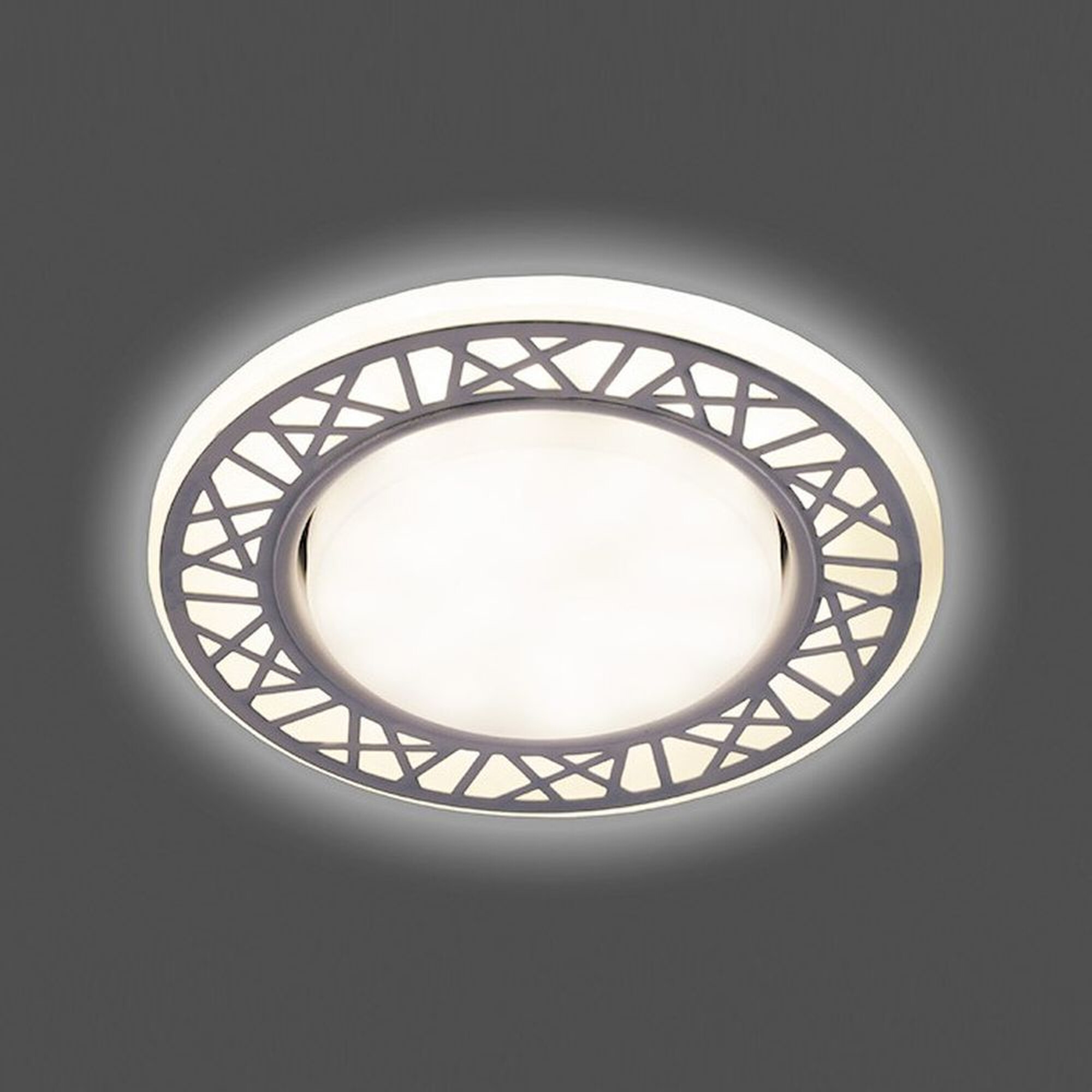 Светильник встраиваемый с подсветкой CD9912 GX53 4000K 15W белый Feron (распродажа)