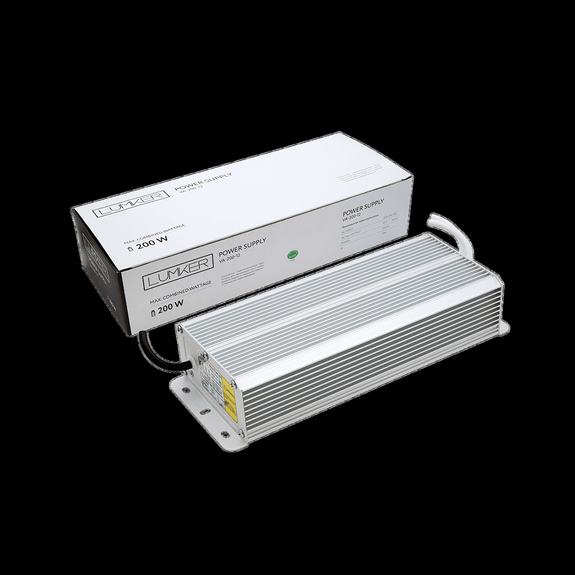 Блок питания Al Блок питания LTPW, 200 W Влагозащитный IP66, 12 V, 3 года гарантии SWG