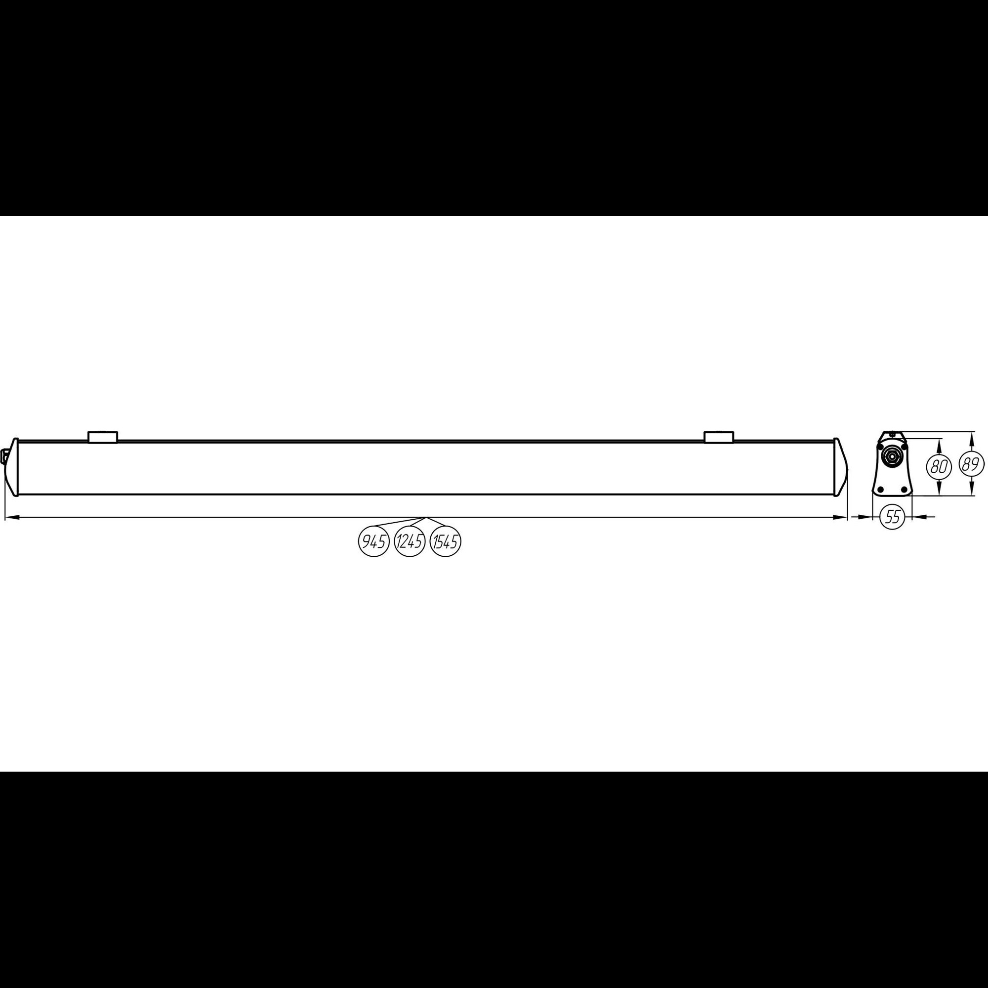 Светильник пылевлагозащищенный FG 55 75W 5000K призма Faros