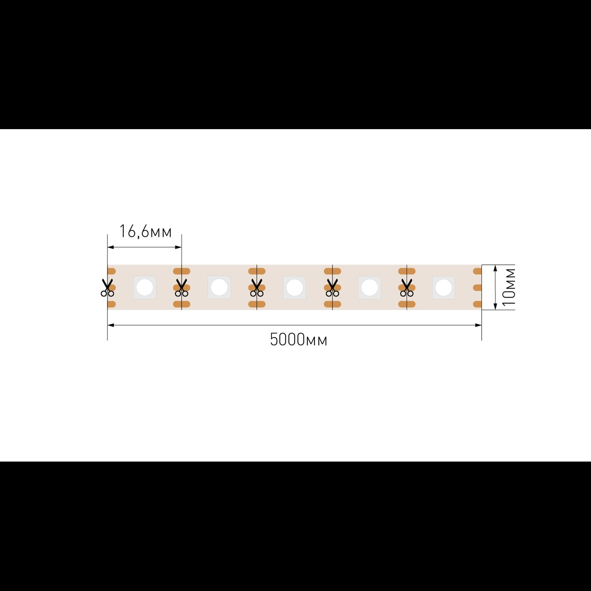 Лента светодиодная ПРО 5050, 60 LED/м, 9 Вт/м, 12В , IP20, Цвет: RGB SPI (1м.) SWG 