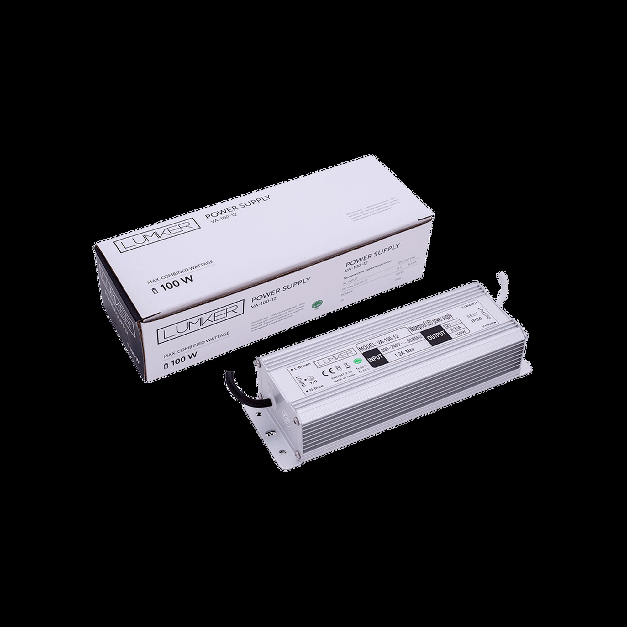 Блок питания Al Блок питания LTPW, 100 W Влагозащитный IP66, 12 V, 3 года гарантии SWG (распродажа)