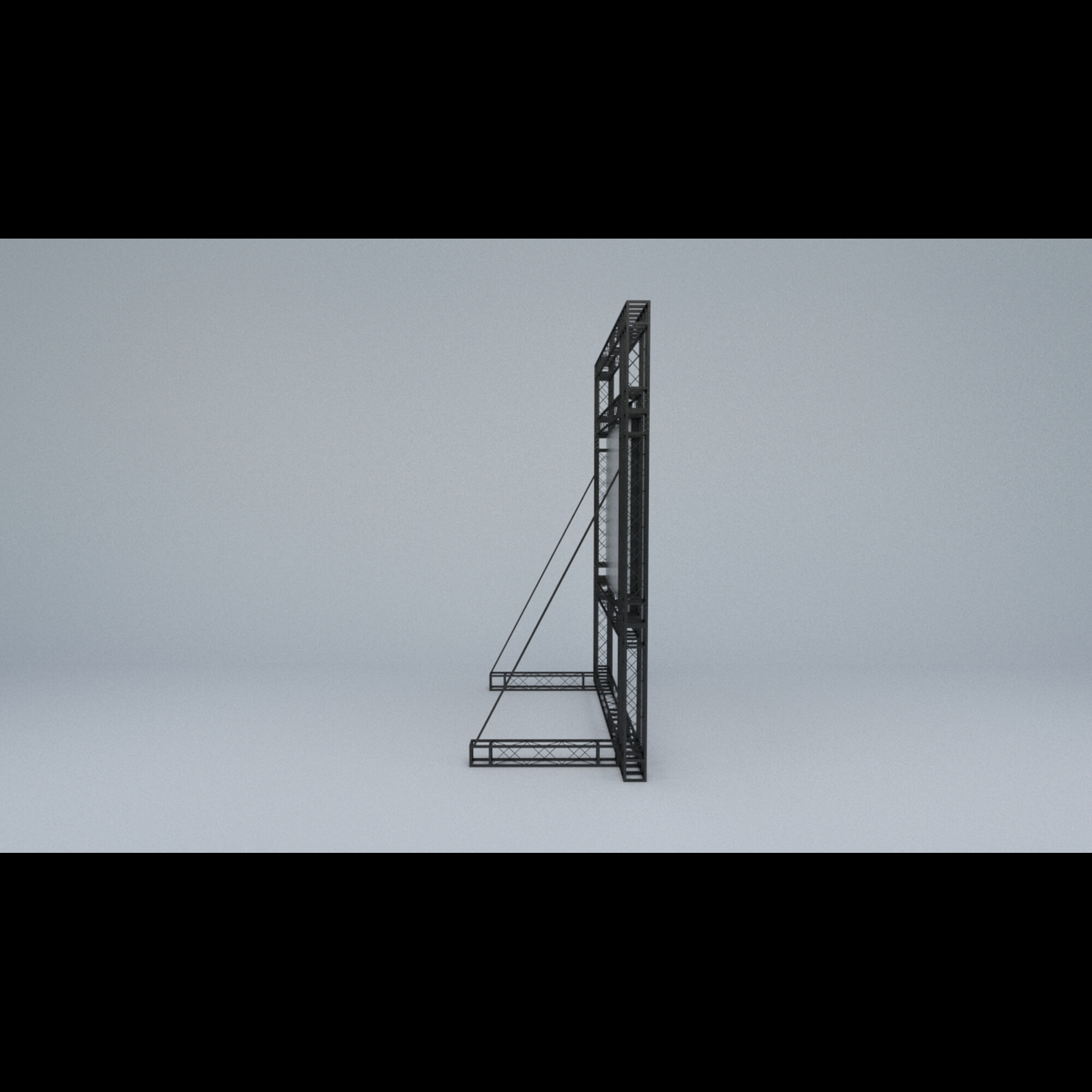 Фермы металлические Line 22*22*200cm, цвет черный, SignImpress