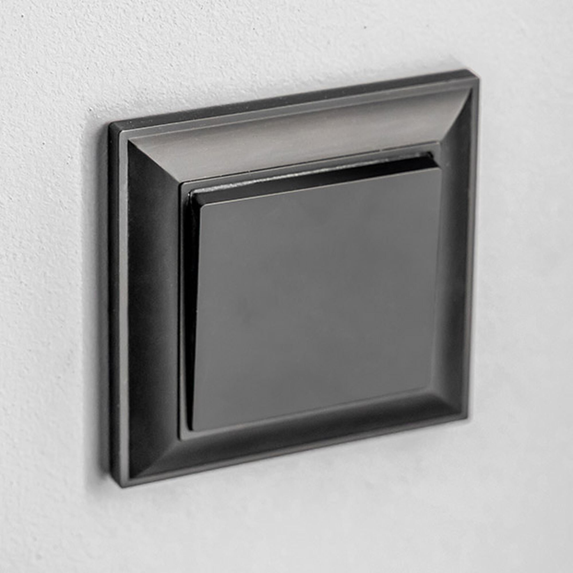 Выключатель одноклавишный (черный матовый) / W1110008 (распродажа)