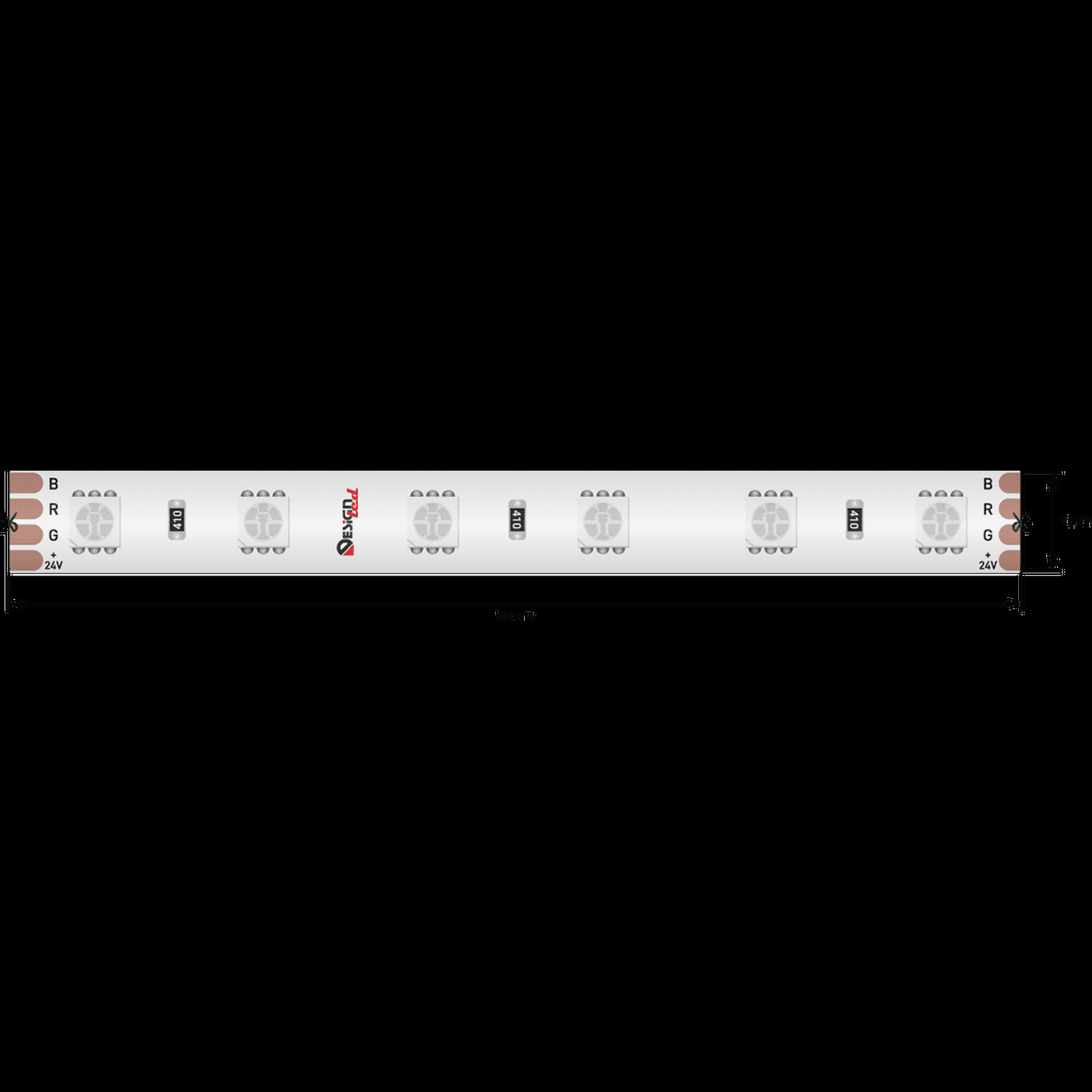 Лента светодиодная LUX5050 60LED/м 14,4Вт/м 24В IP65 Цвет:RGB (K) (1метр) SWG