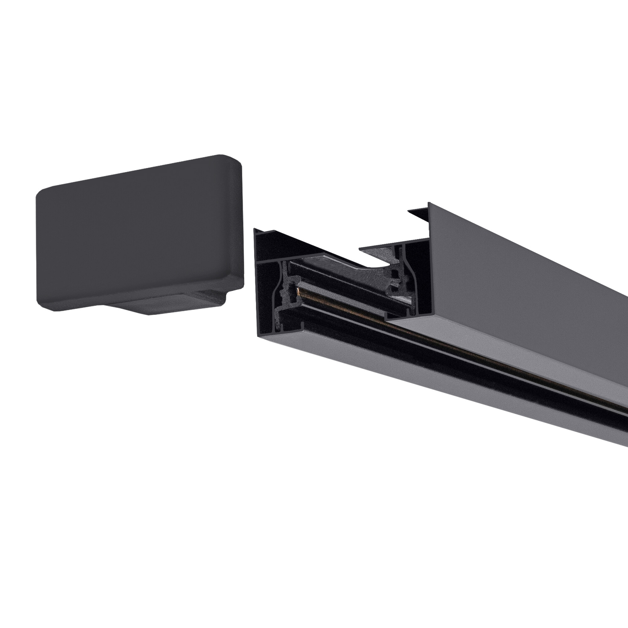 Шинопровод однофазный накладной Standard 220В для трековых светильников Чёрный 2м SignImpress