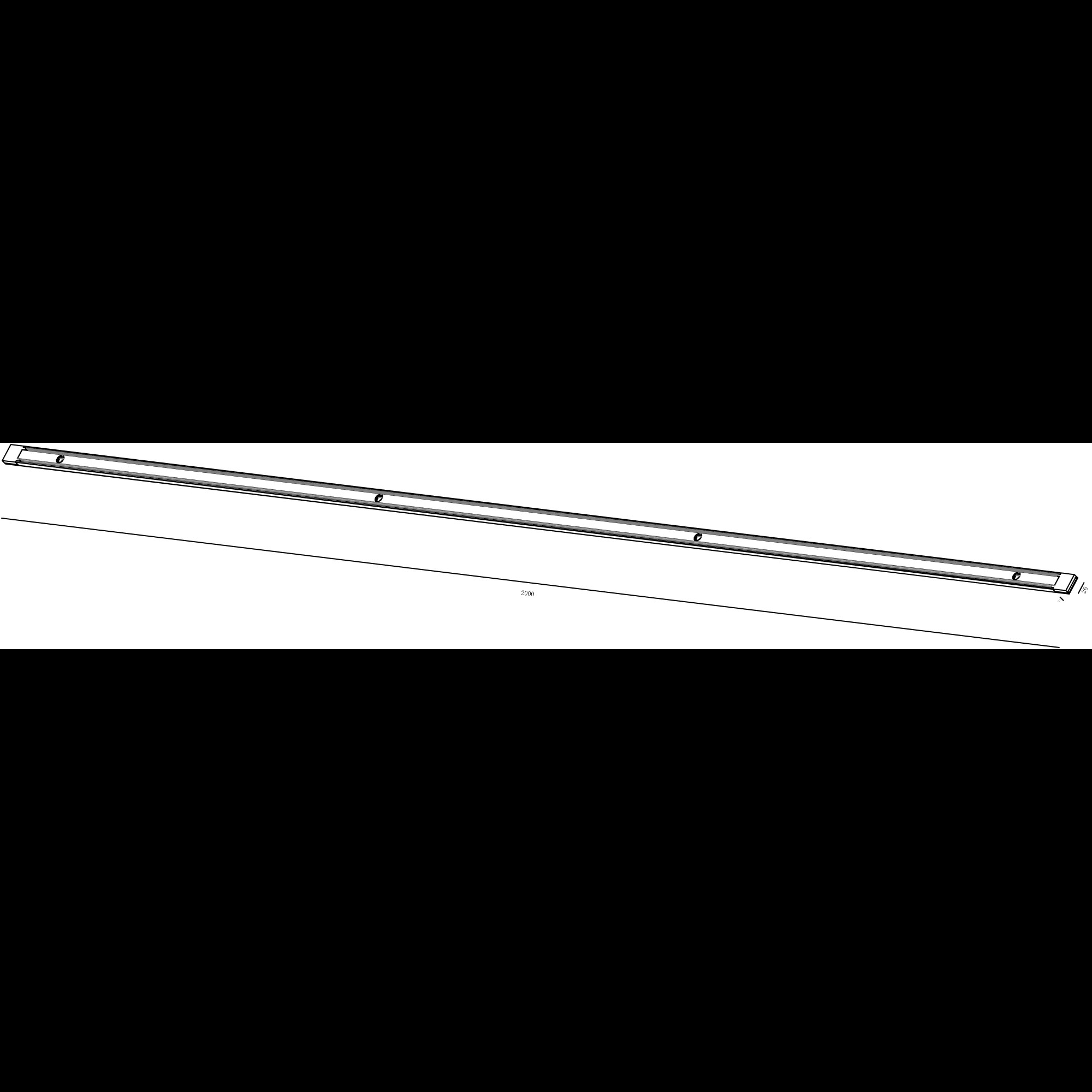 Шинопровод системы SLIM черный TR-SLIM-BL-2M SWG