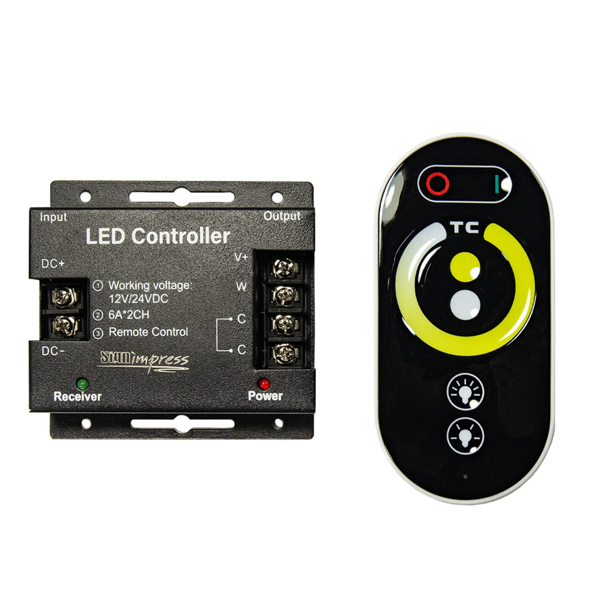 Контроллер с пультом управления сенсорным Mix 12/24В 144/288Вт Чёрный SignImpress