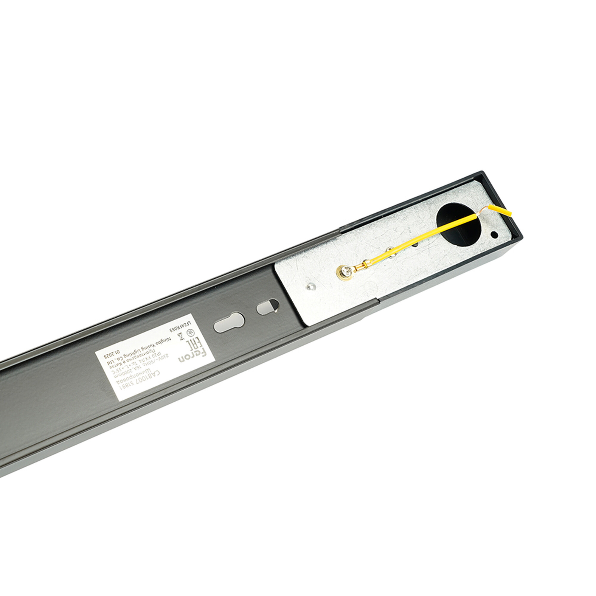 Шинопровод для трековых светильников, чёрный, 2м, в наборе токоввод, заглушка CAB1007 Feron