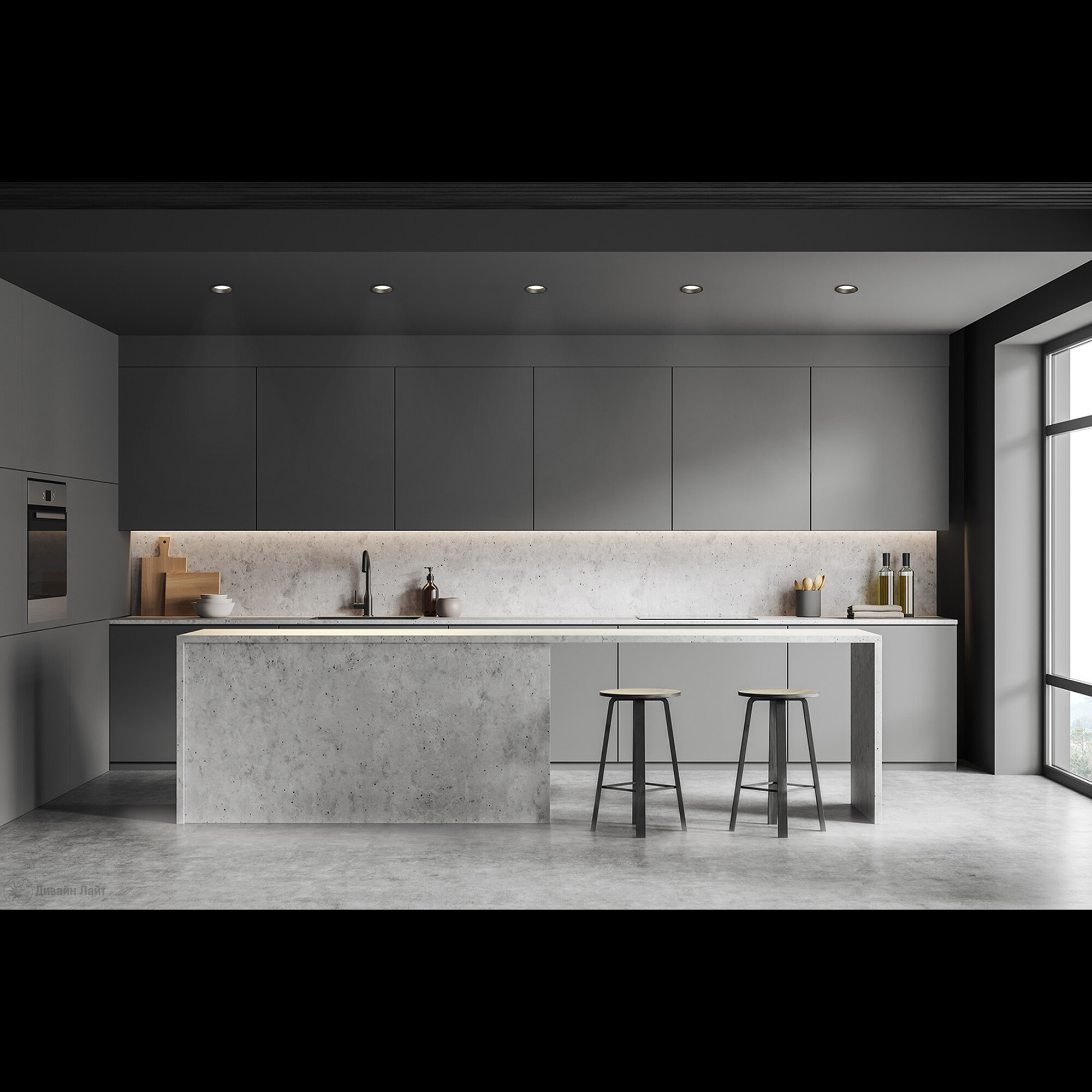 Встраиваемый светильник Deep DK3103-BK Denkirs