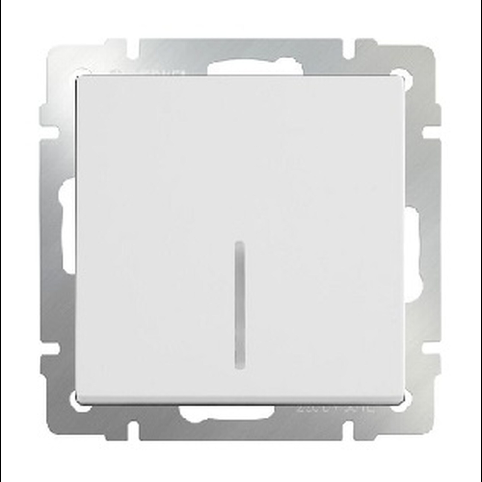 Выключатель одноклавишный проходной (белый) / WL01-SW-1G-2W (распродажа)