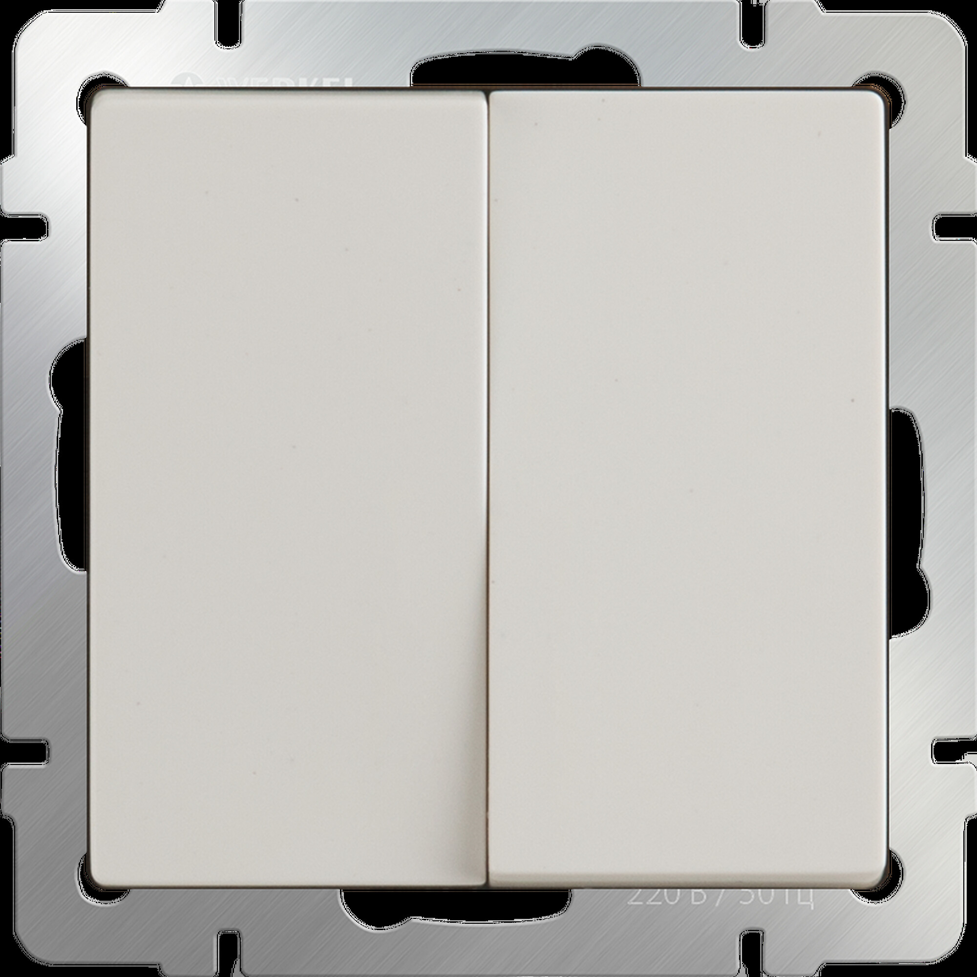 Выключатель двухклавишный (слоновая кость) / WL03-SW-2G-ivory (распродажа)