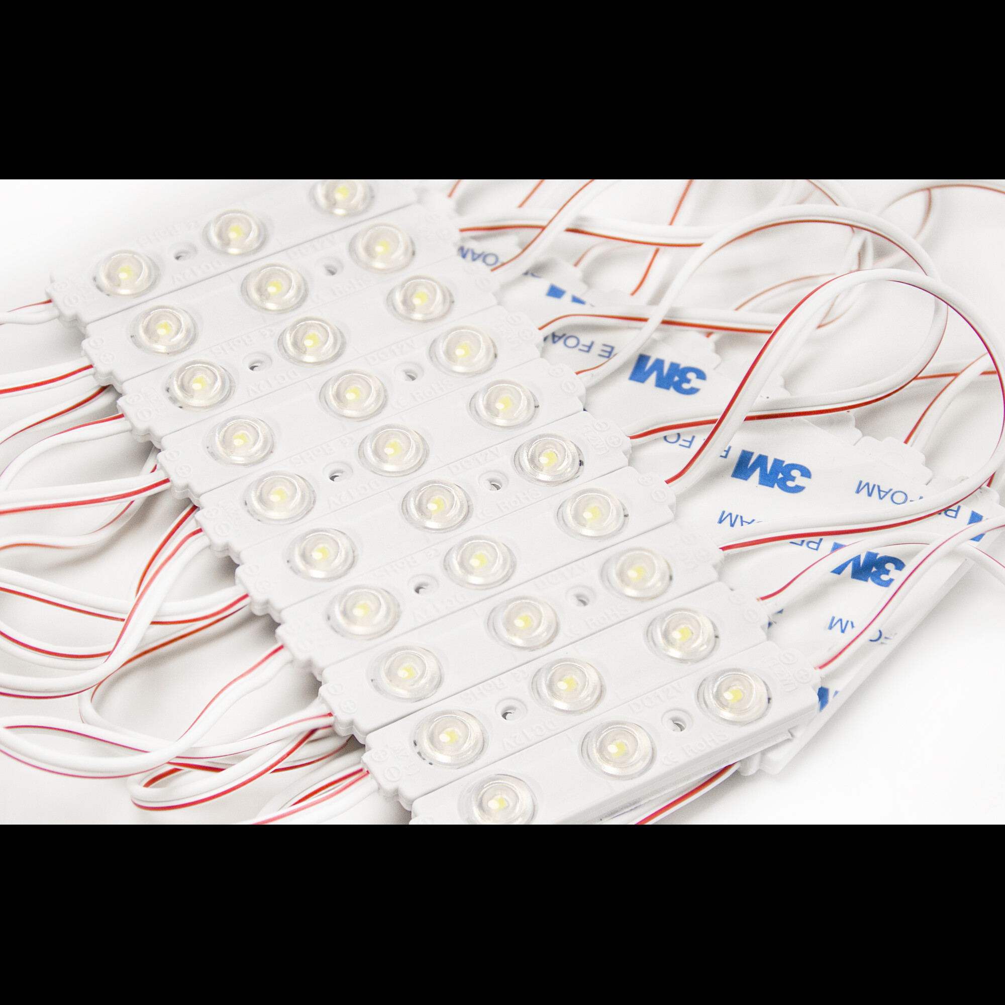 Модуль светодиодный 3 SMD 2835 1,2Вт 110Лм 6000К-6500К (с линзой 160) 3M -1шт. SignImpress